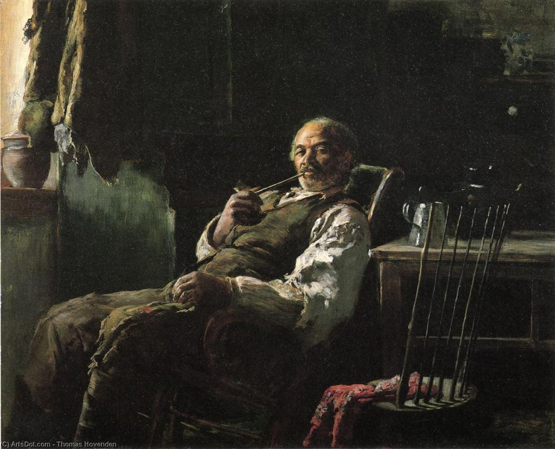 Taking His Ease — Thomas Hovenden