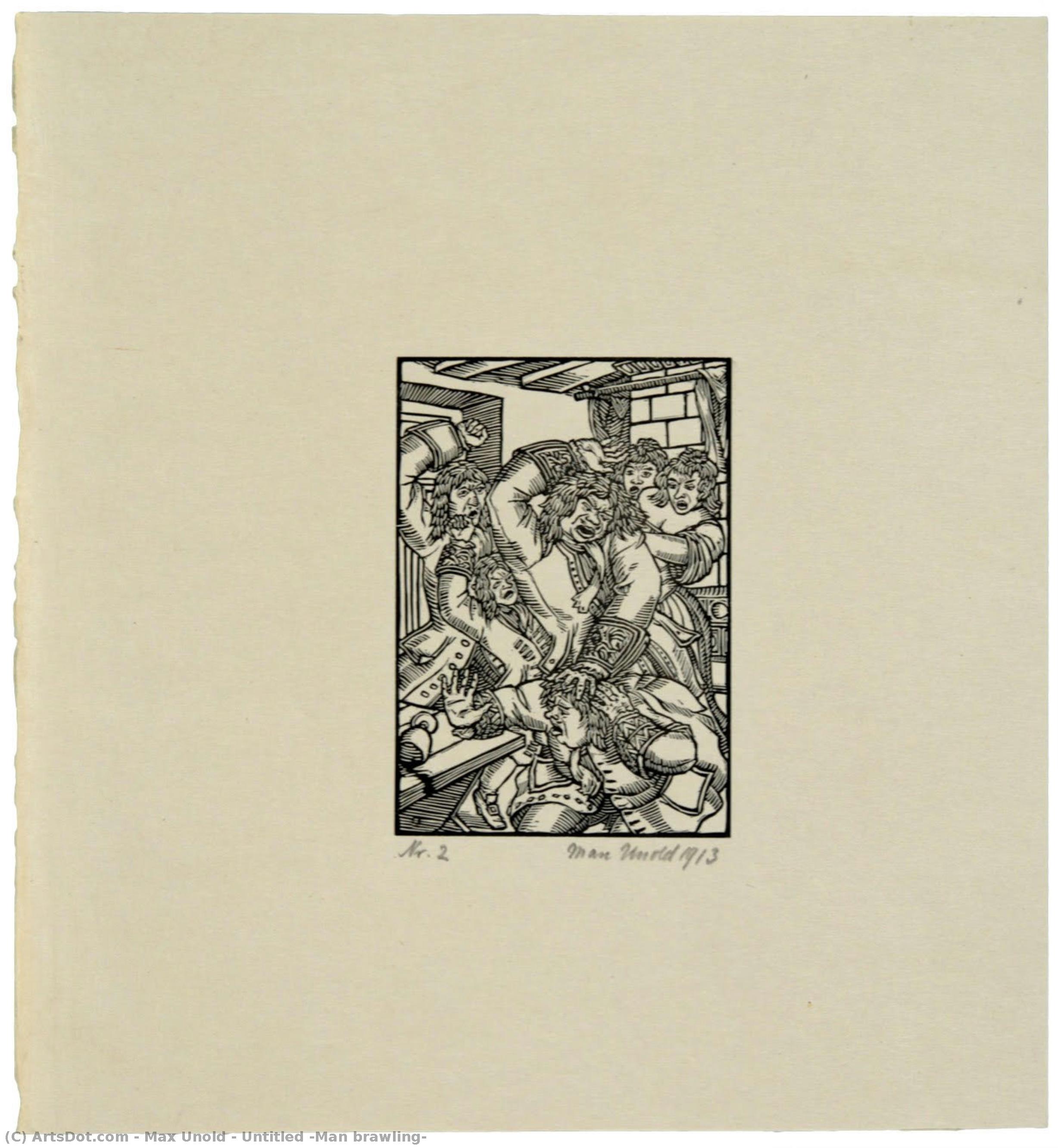 Untitled (man Brawling) — Max Unold