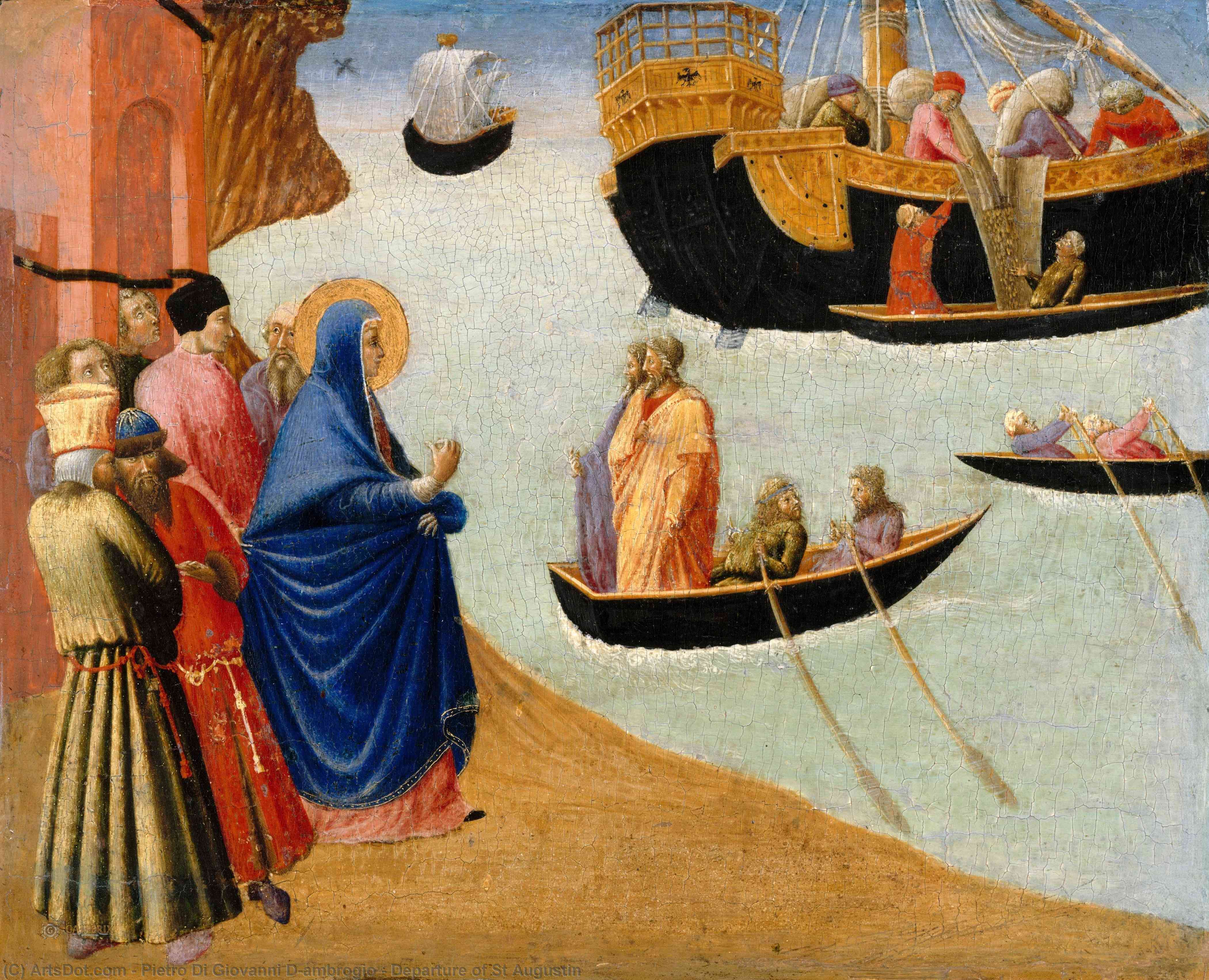 St Augustin Lahkumine — Pietro Di Giovanni D'ambrogio