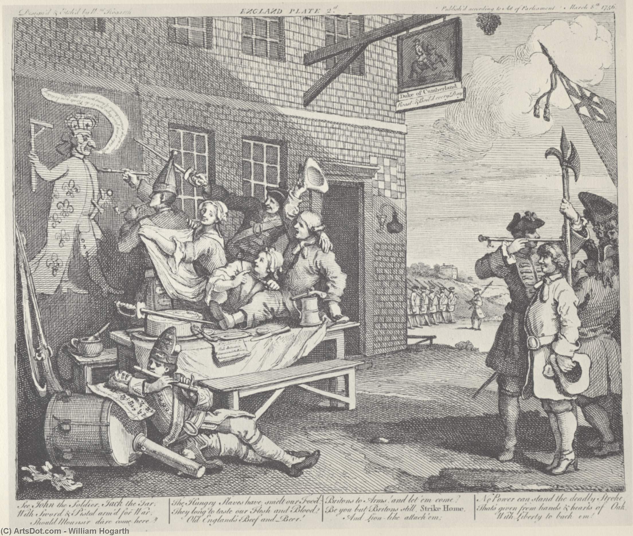 Vilém Hogarth - William Hogarth - Ústup