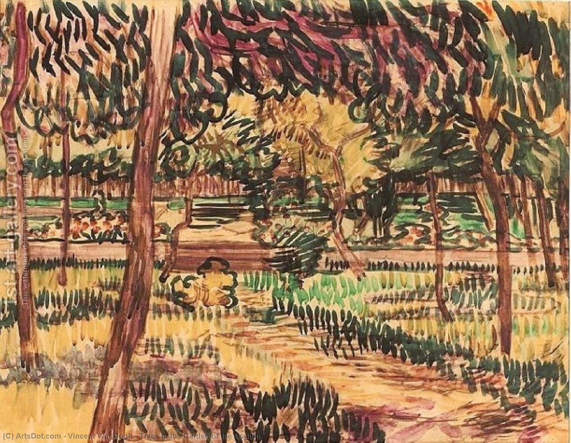 Træer I Anstaltens Have — Vincent Willem Van Gogh