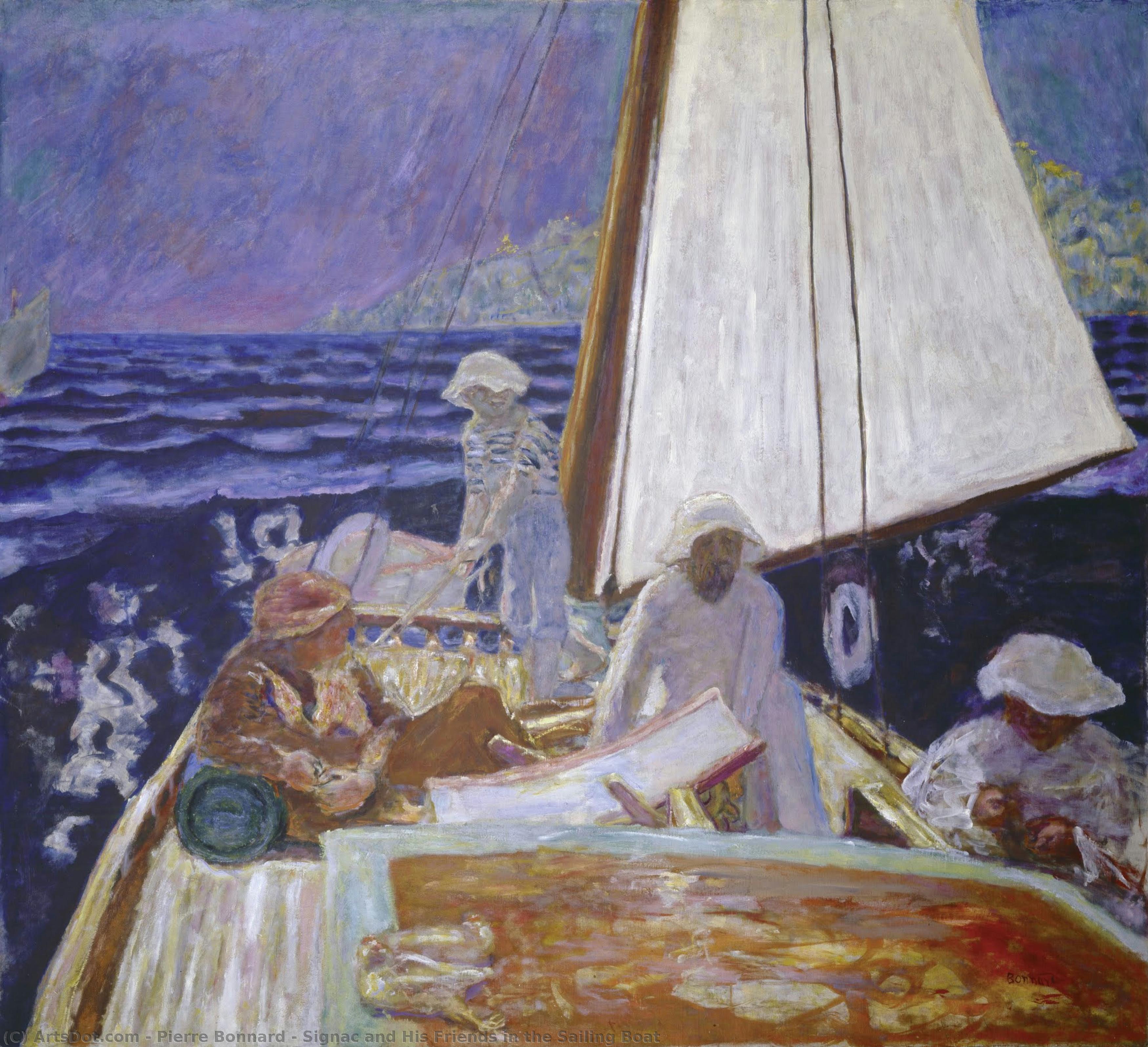 Pierre Bonnard - Signac e i suoi amici sulla barca a vela