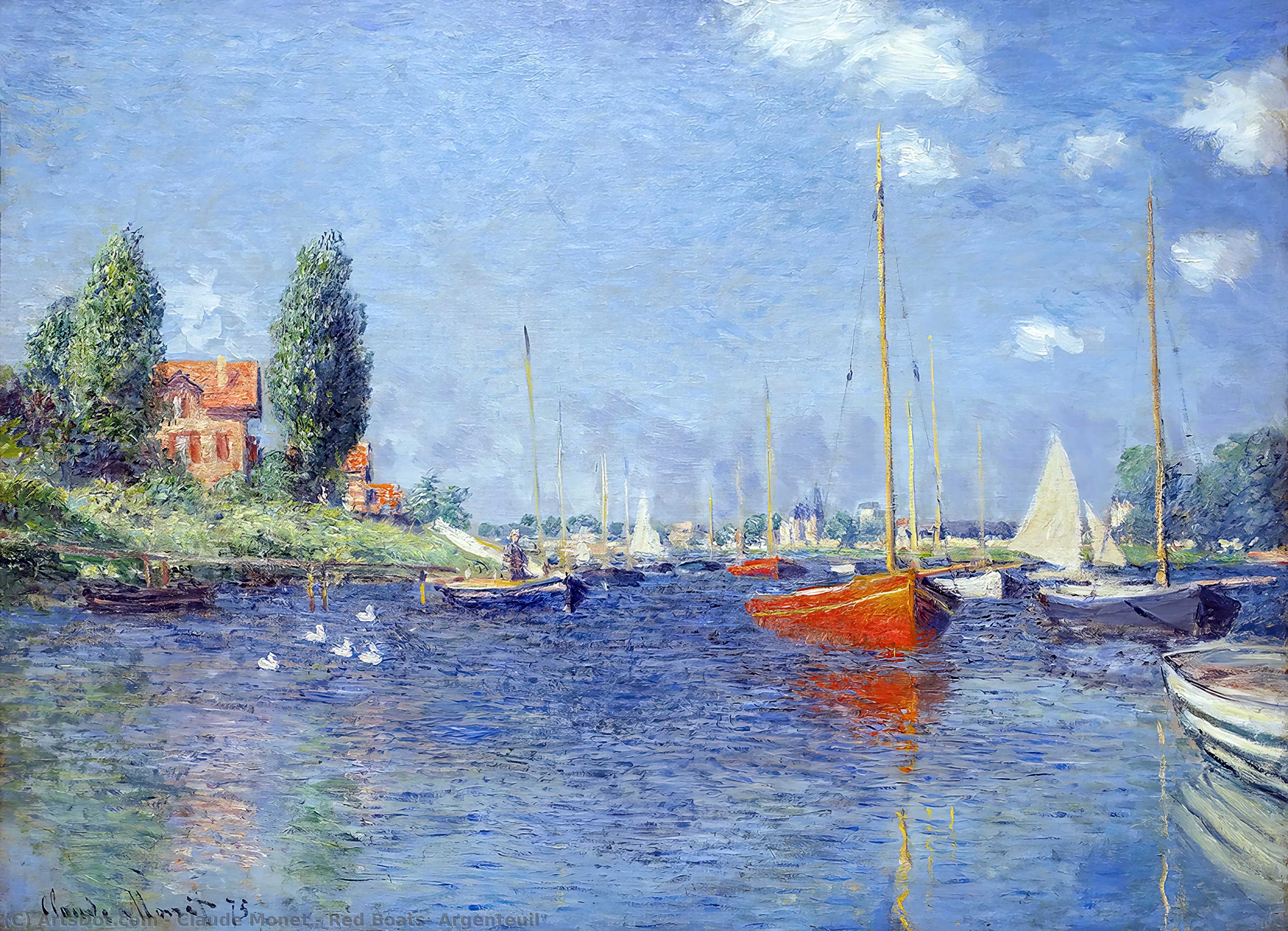 Claude Monet - Rood Booten, Argenteuil