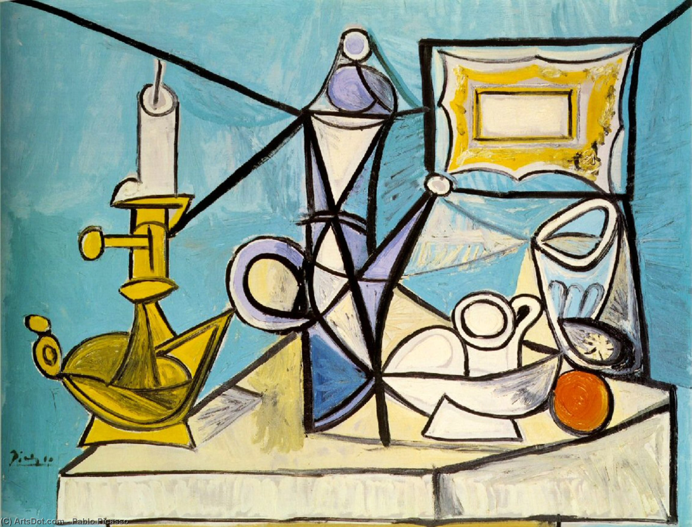 Pablo Picasso - Natura morta con lampada