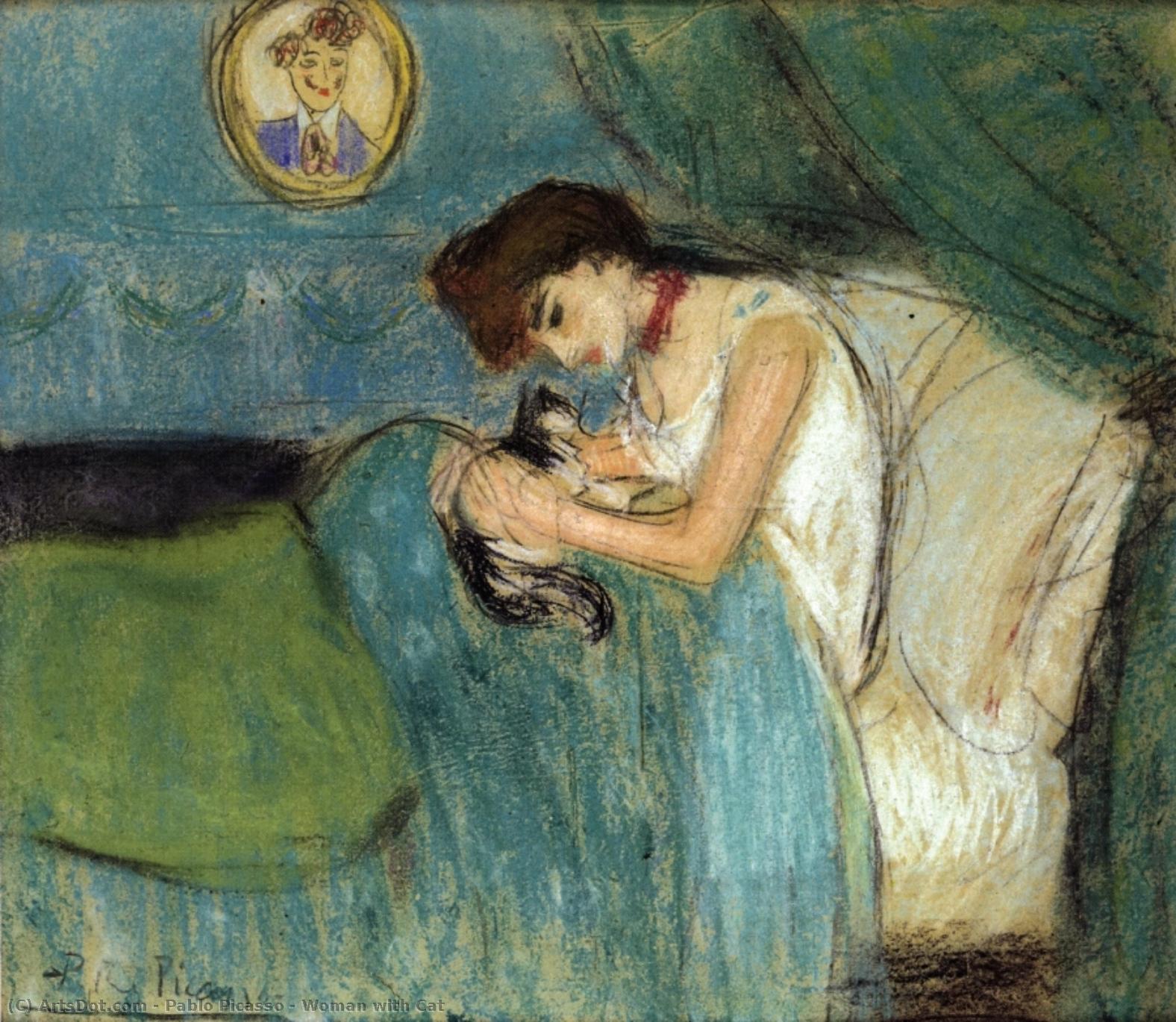 Donna Con Gatto — Pablo Picasso