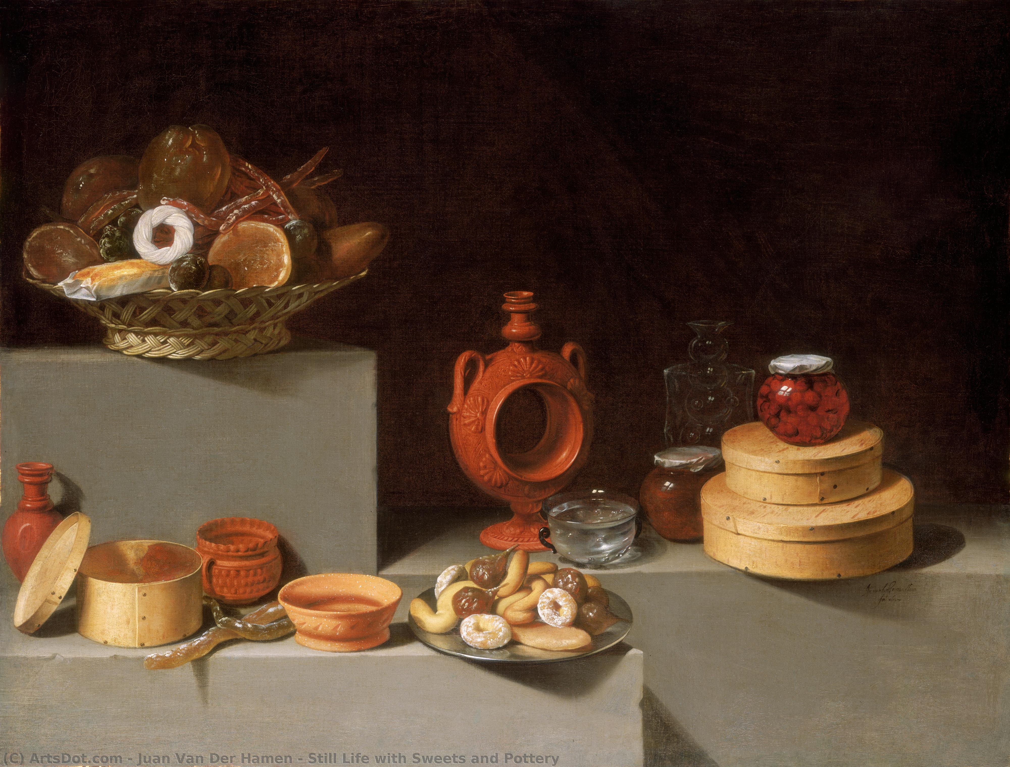 Juan van der Hamen - Still Life with Sweets and Pottery