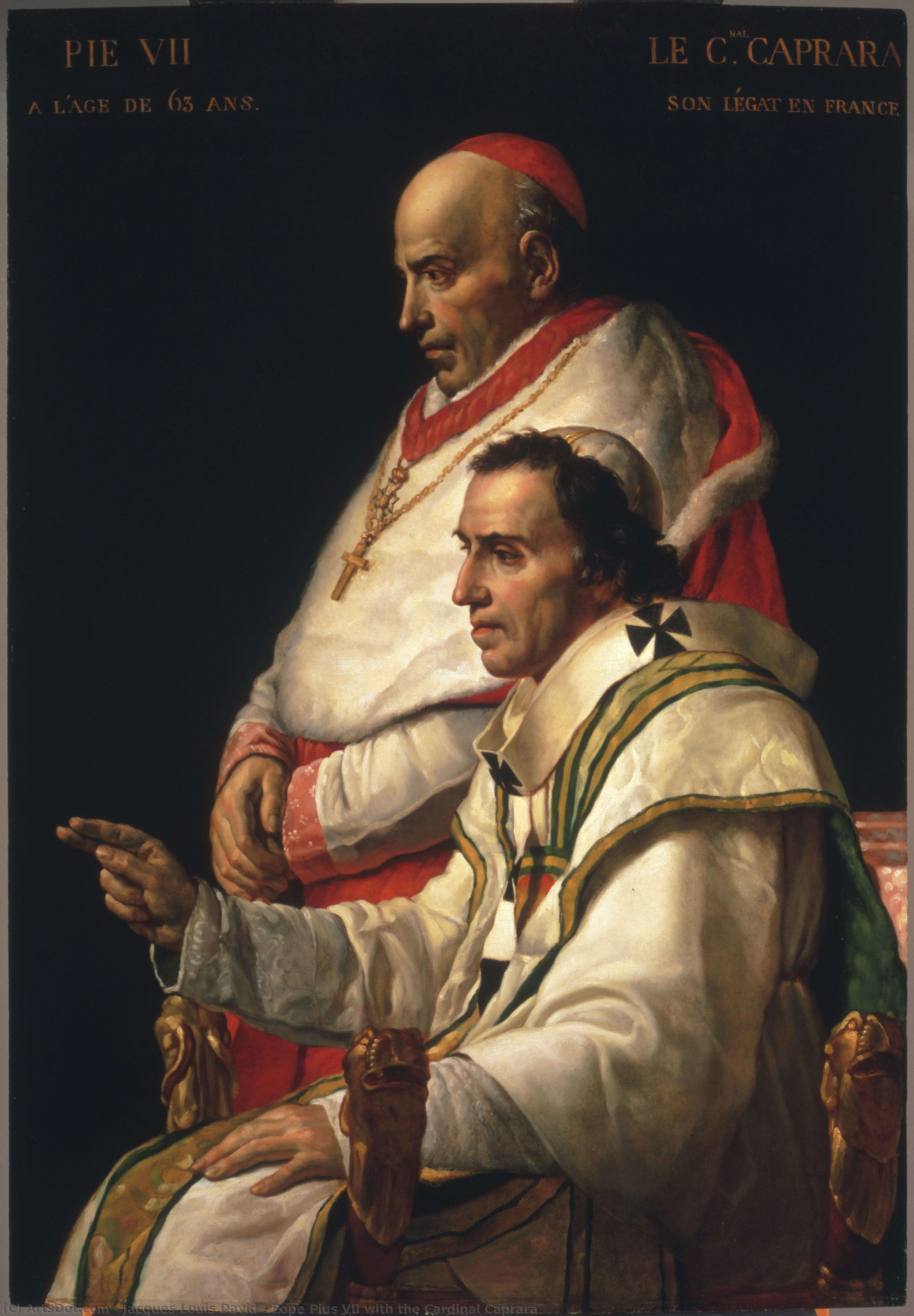Jacques-Louis David - Papst Pius VII mit Kardinal Caprara