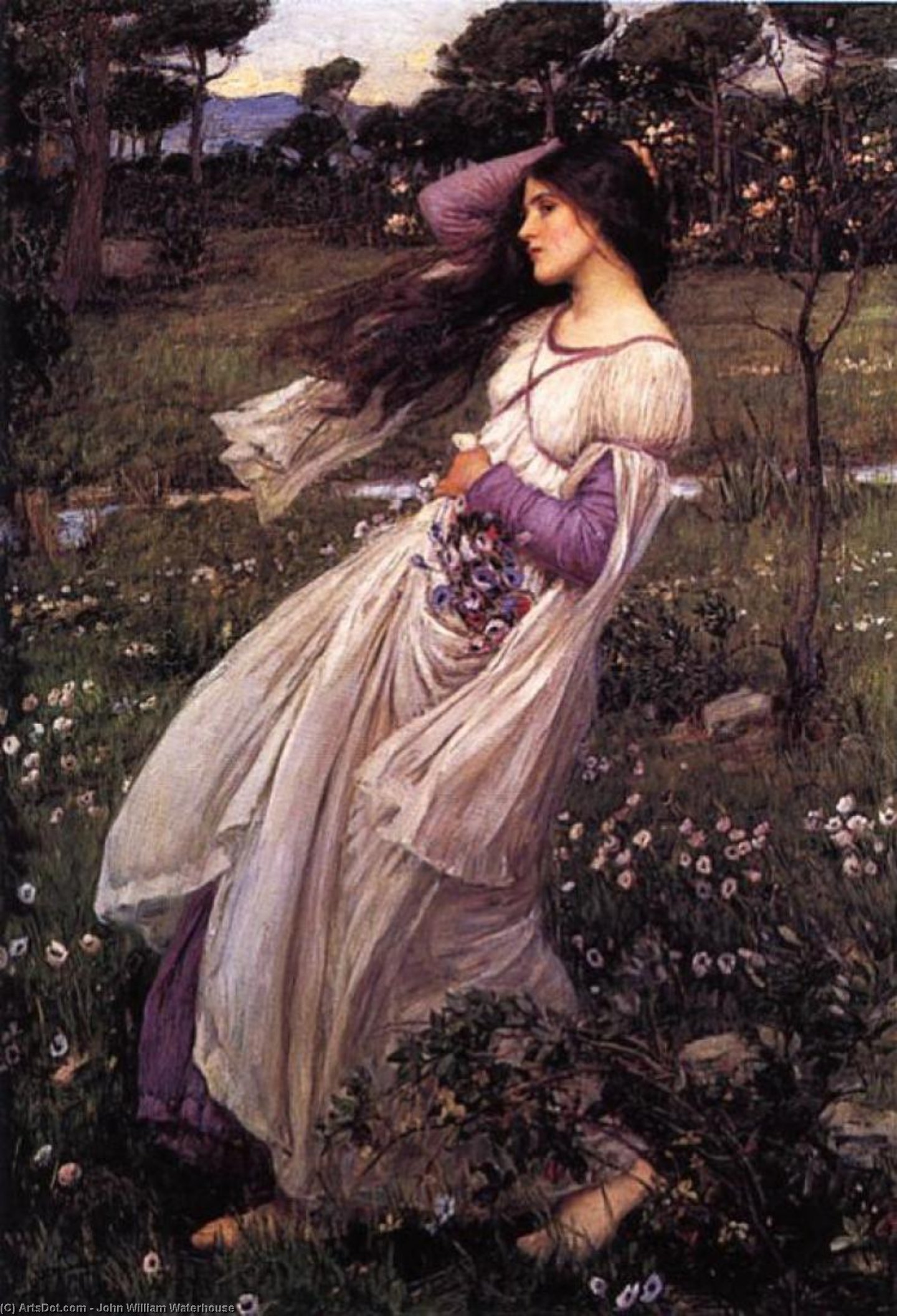 John William Waterhouse - Windblumen