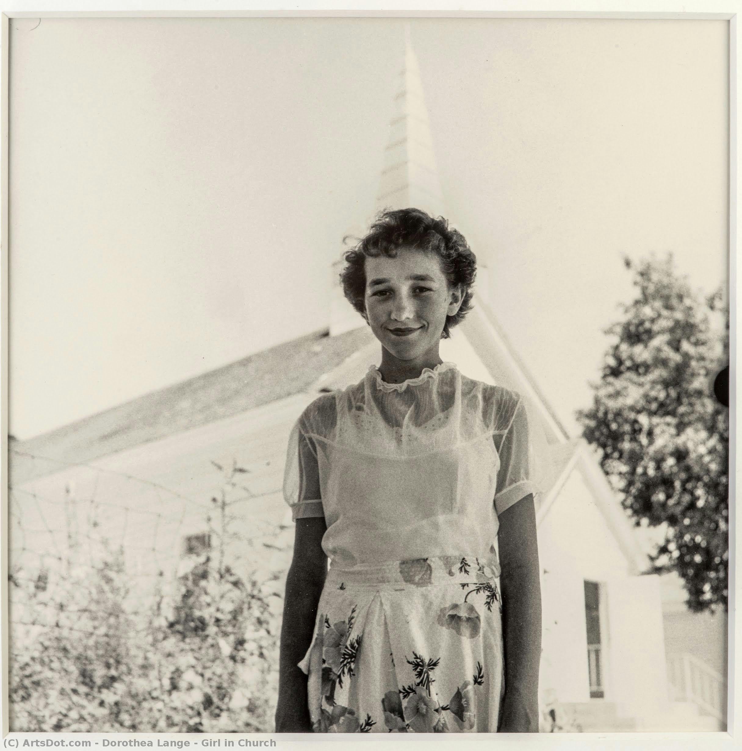 Mädchen In Der Kirche — Dorothea Lange