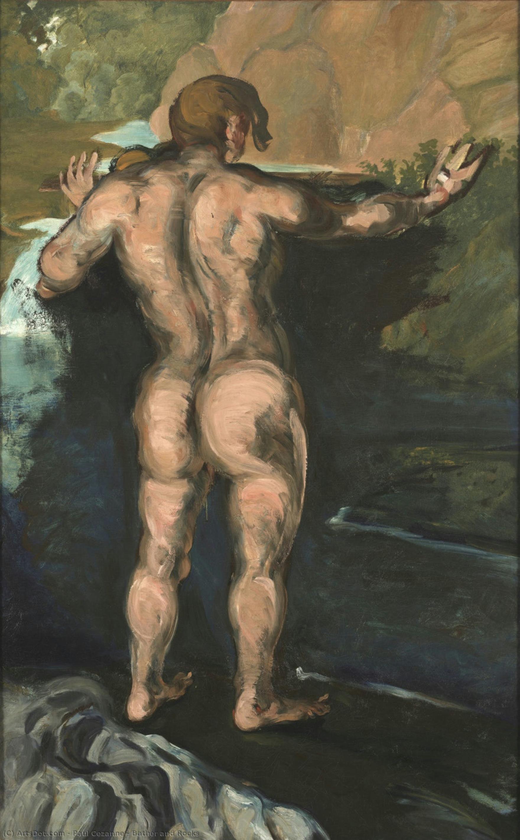 Paul Cezanne - Bather and Rocks