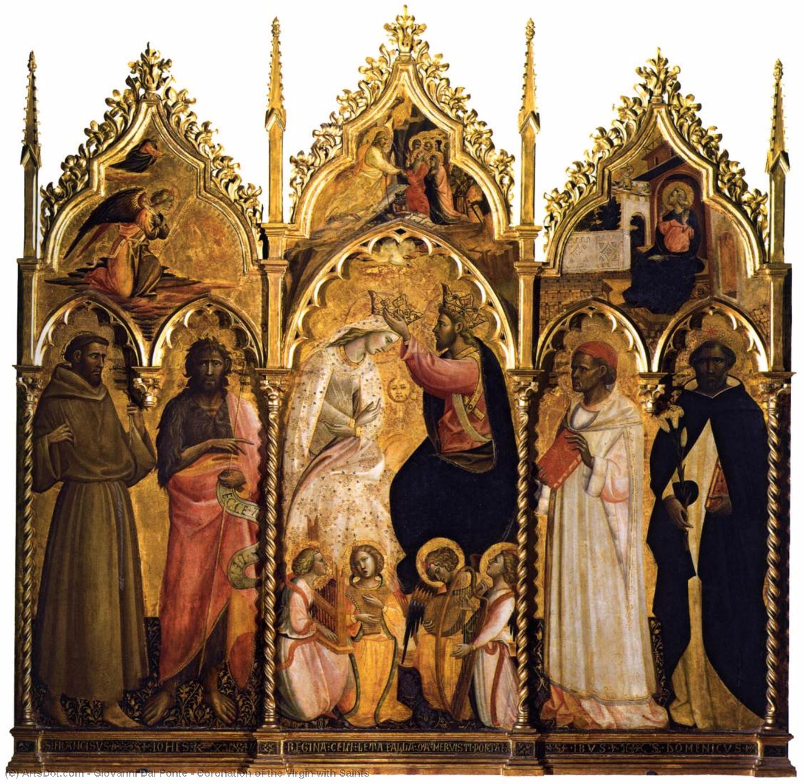 Coronación De La Virgen Con Santos — Giovanni Dal Ponte