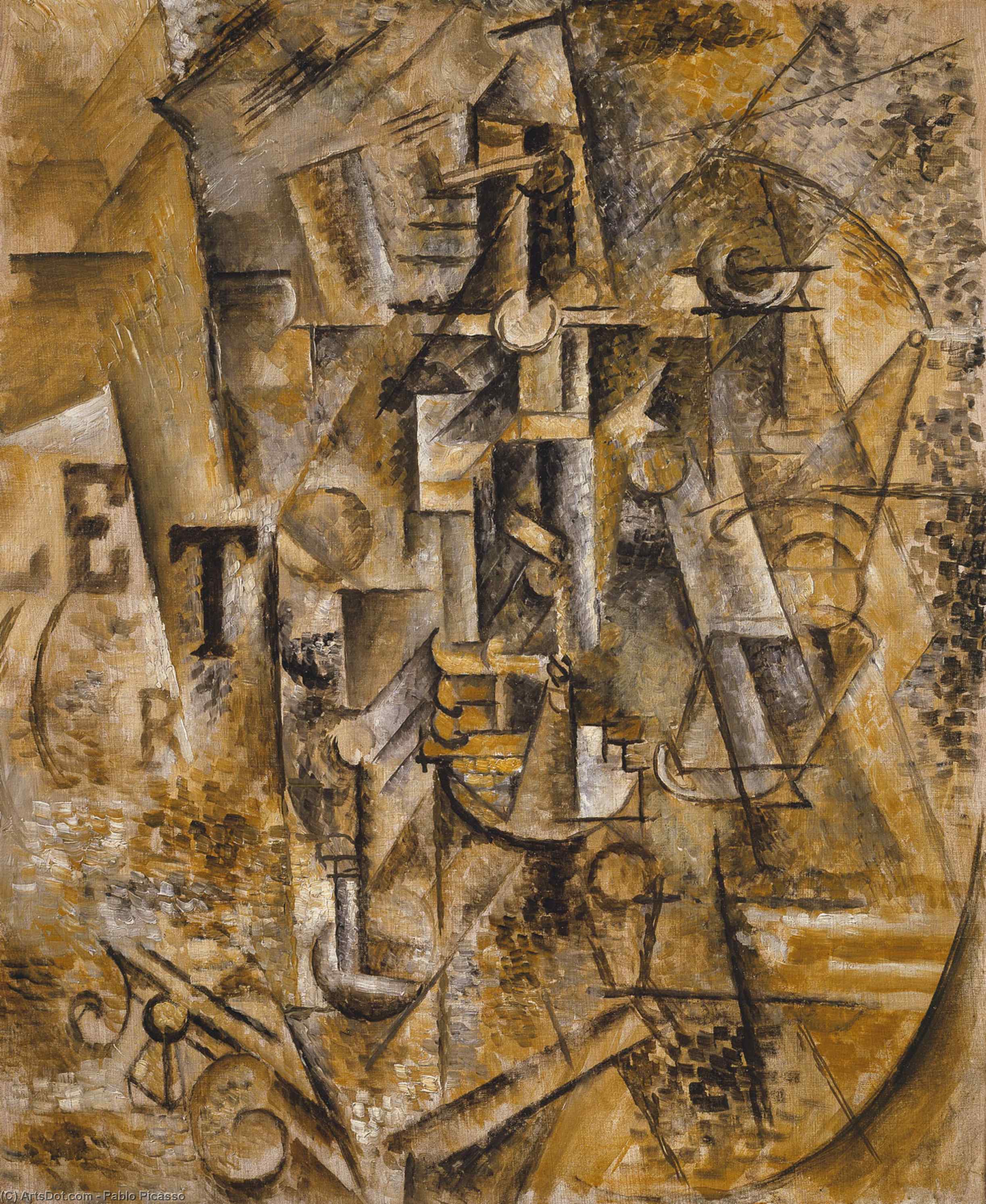 Pablo Picasso - Rum Şişeli Soyutlama