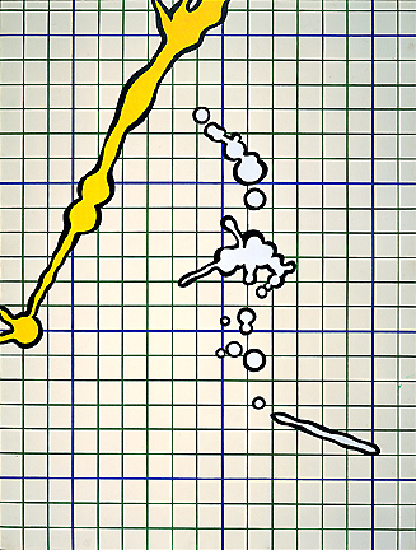 Yellow And Withe Drip — Roy Lichtenstein