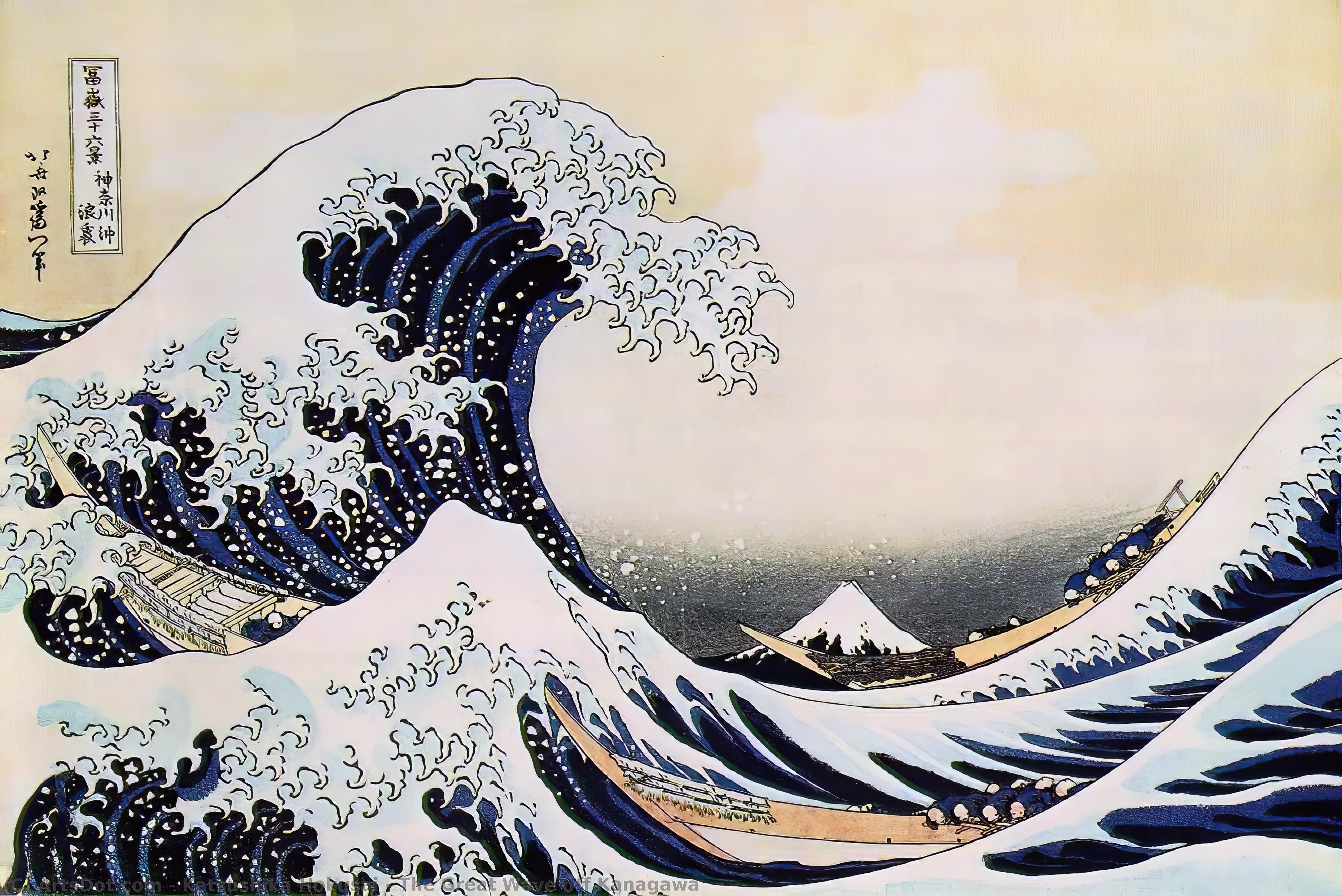 Hokusai - Den stora vågen över Kanagawa