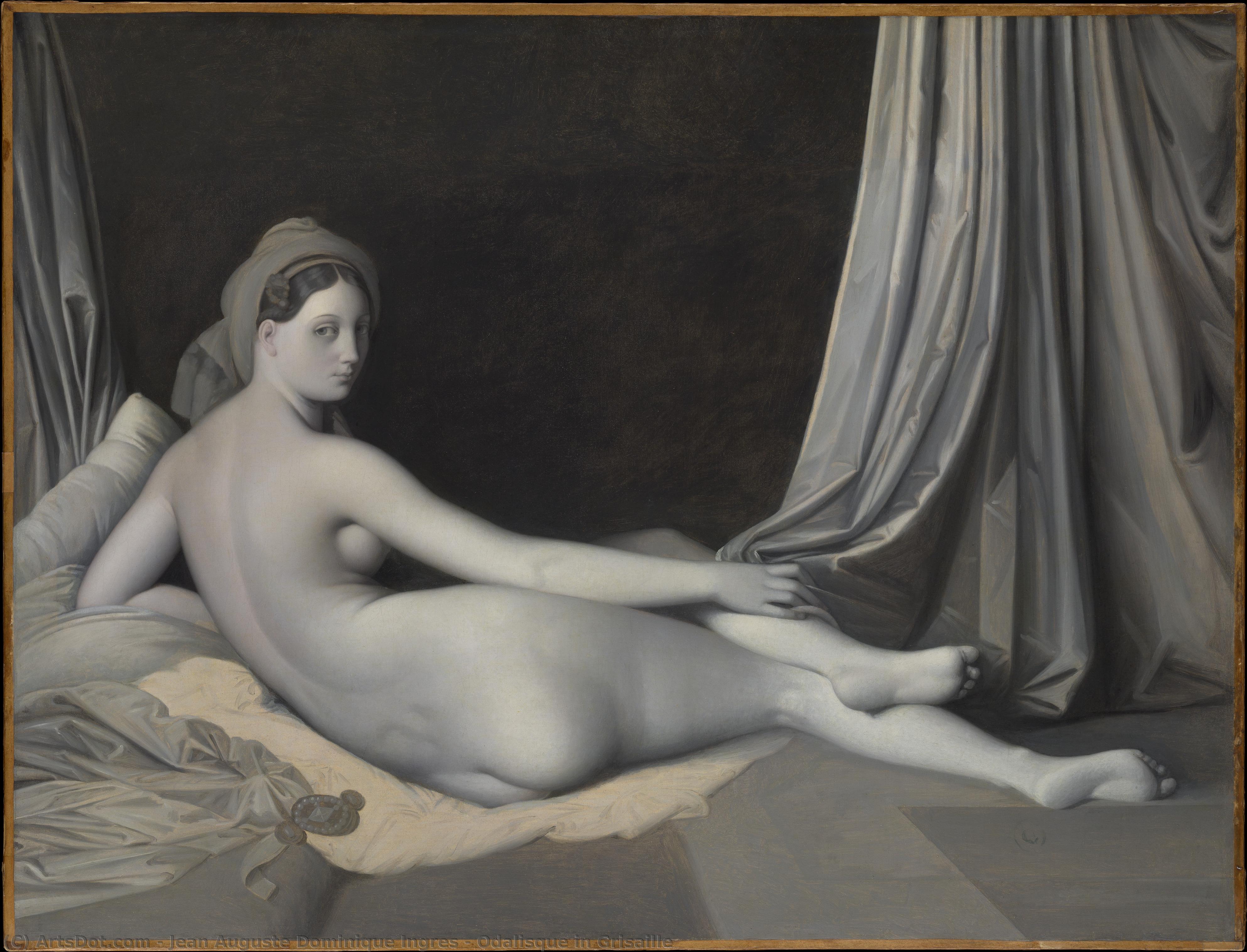Odalisque I Gråskala — Ingres