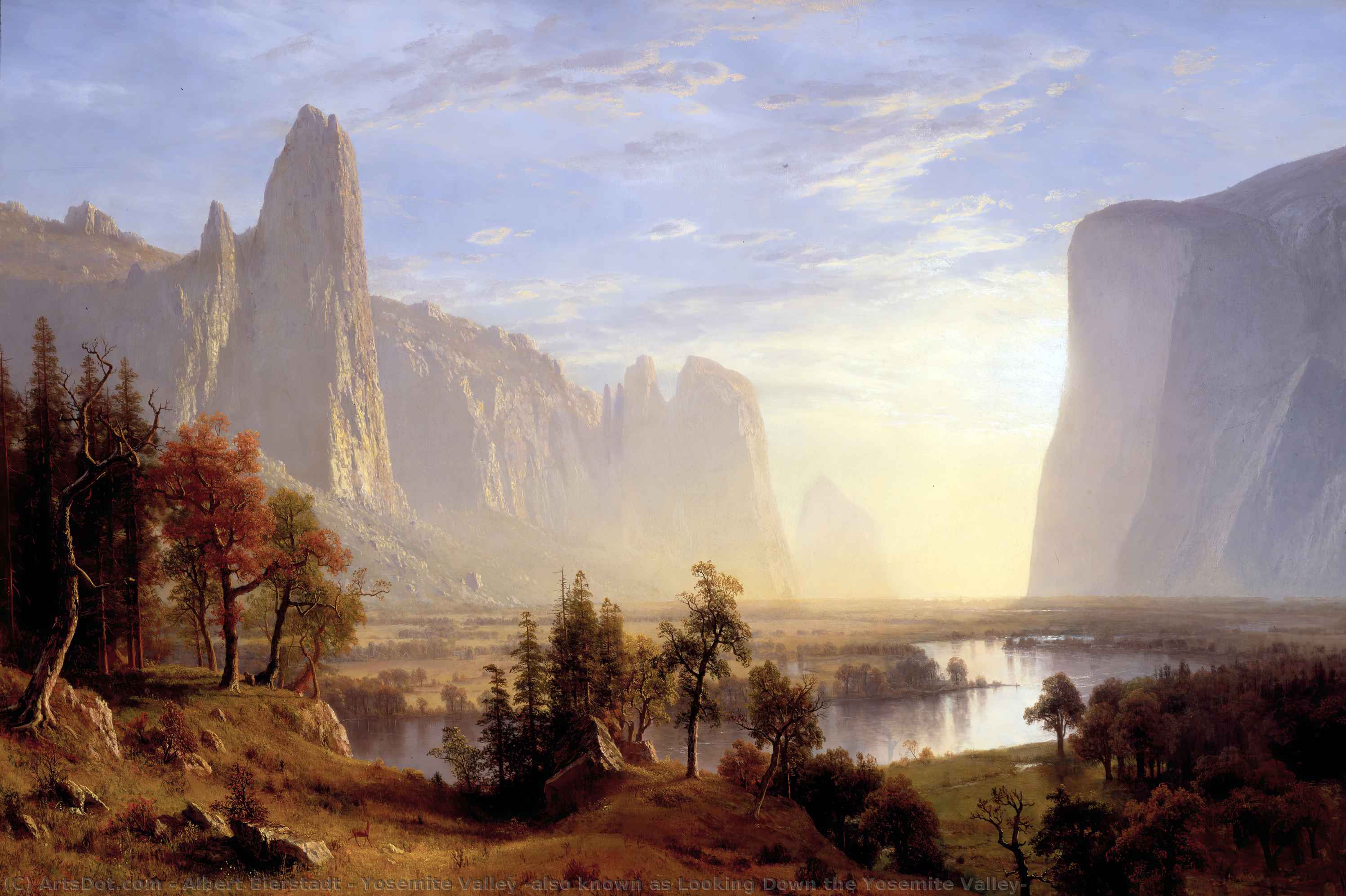 Vallée De Yosemite (vue Plongeante Sur La Vallée De Yosemite) — Albert Bierstadt
