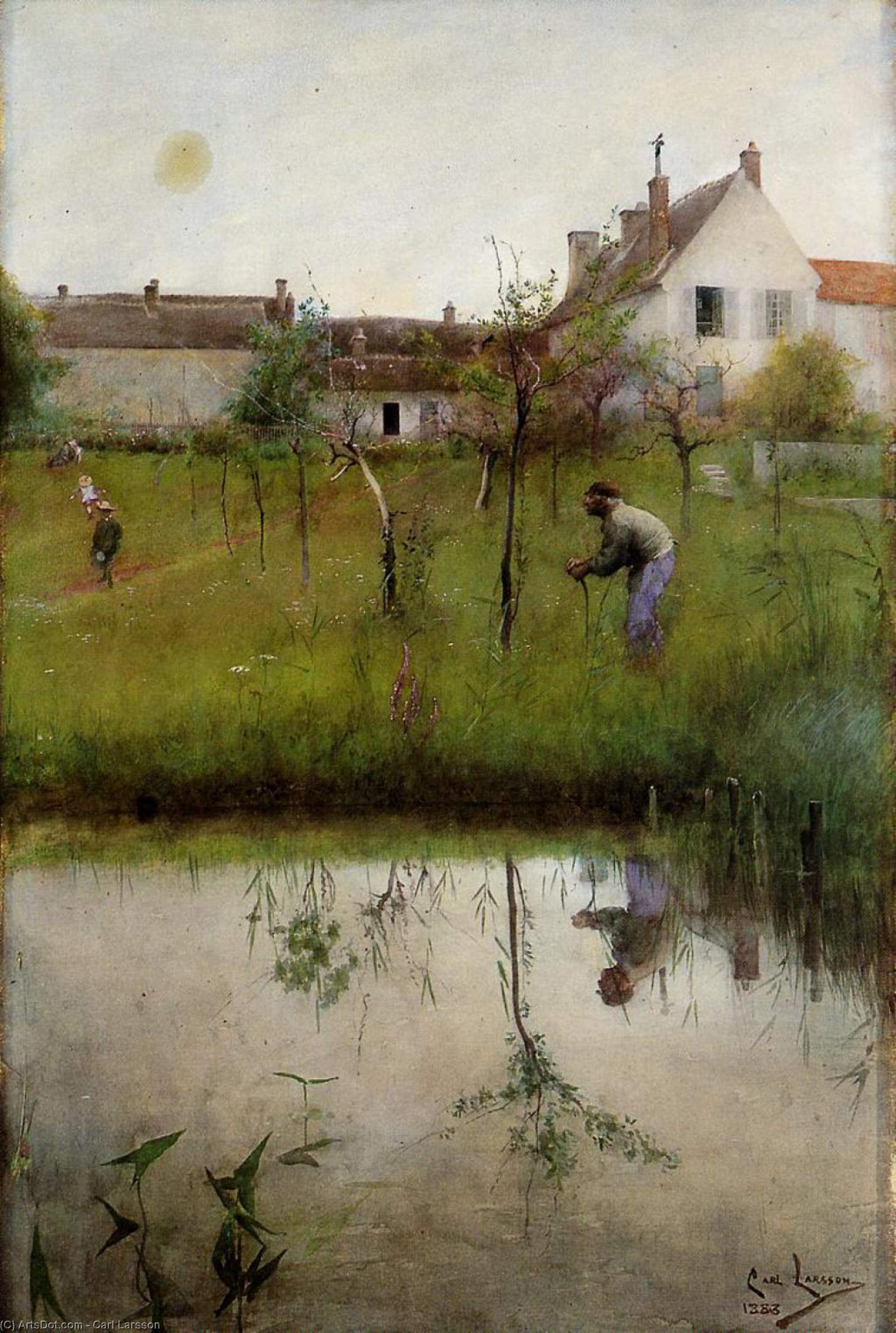Carl Larsson - The Old Man and the New Trees