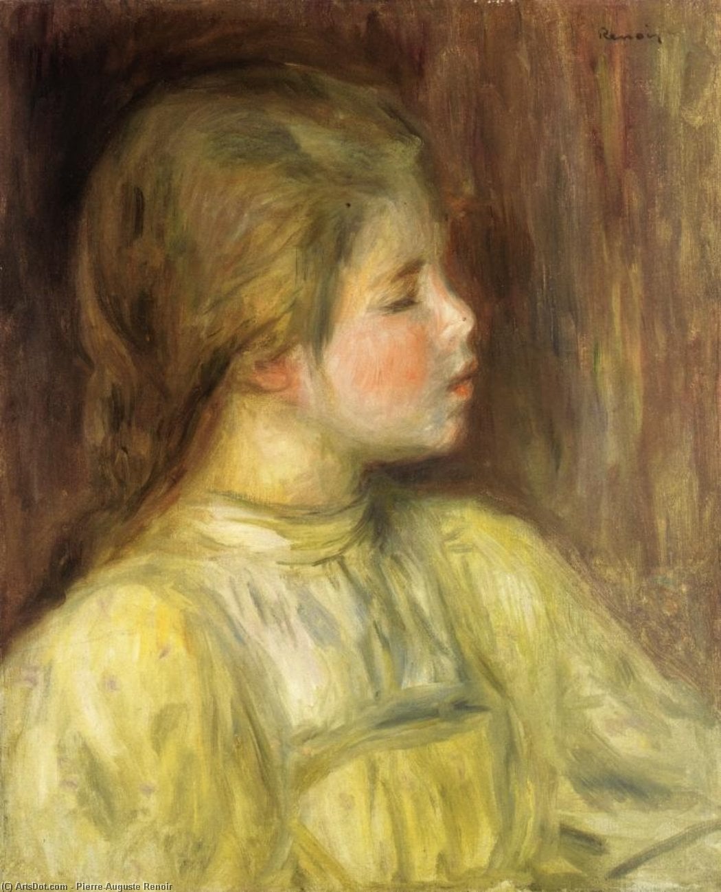 Dame Mit Einem Hut — Pierre-auguste Renoir