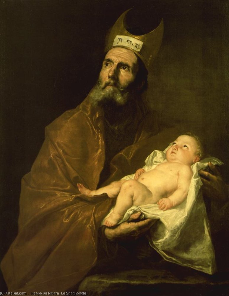Jusepe de Ribera - San Simeón con un niño