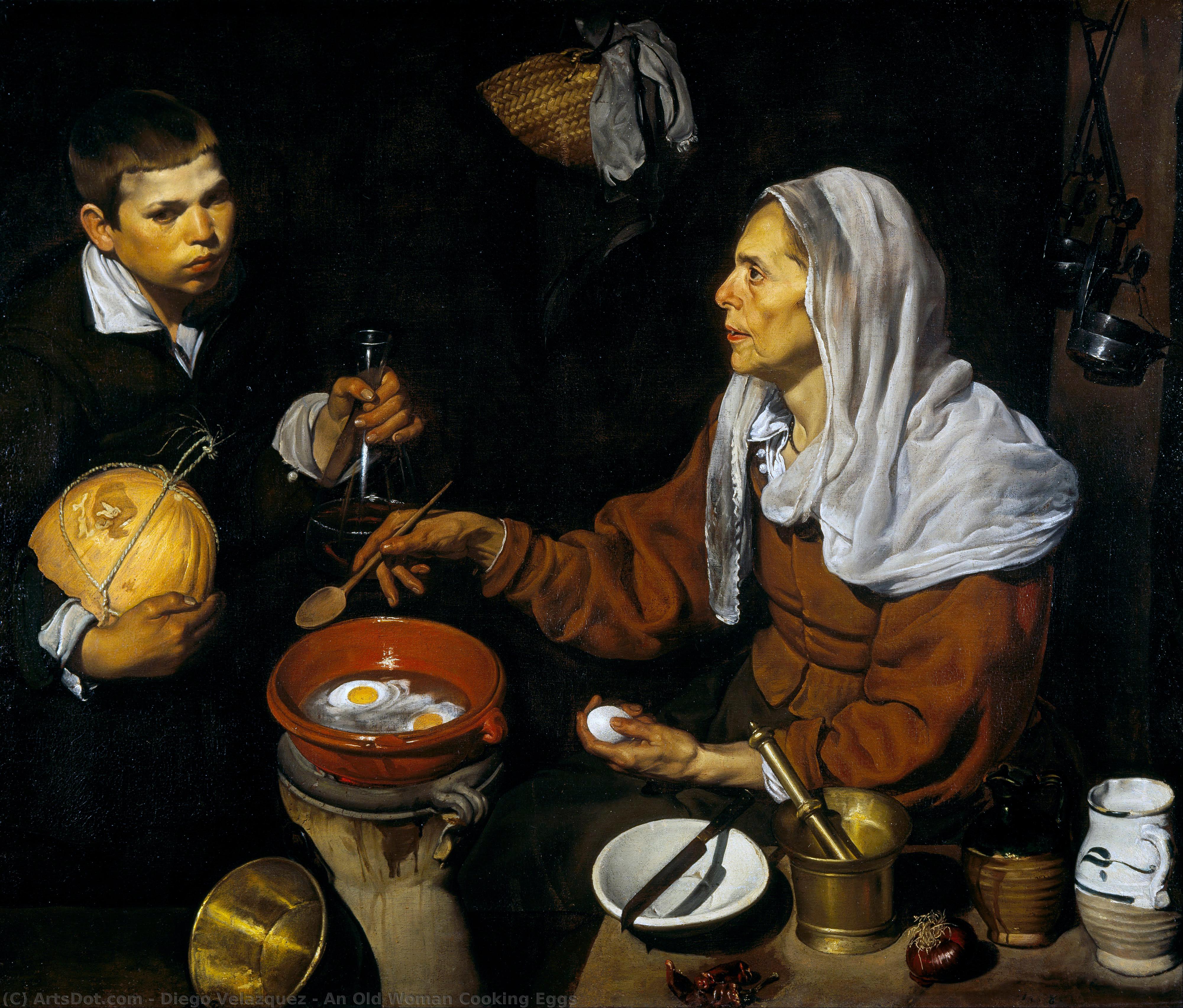 An Old Woman Cooking Eggs — Diego Velázquez