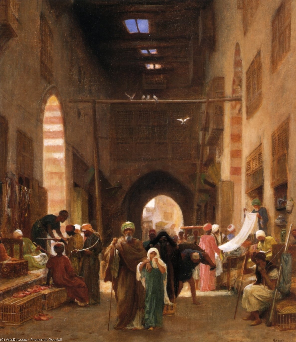 Bazaar In Cairo — Frederick Goodall