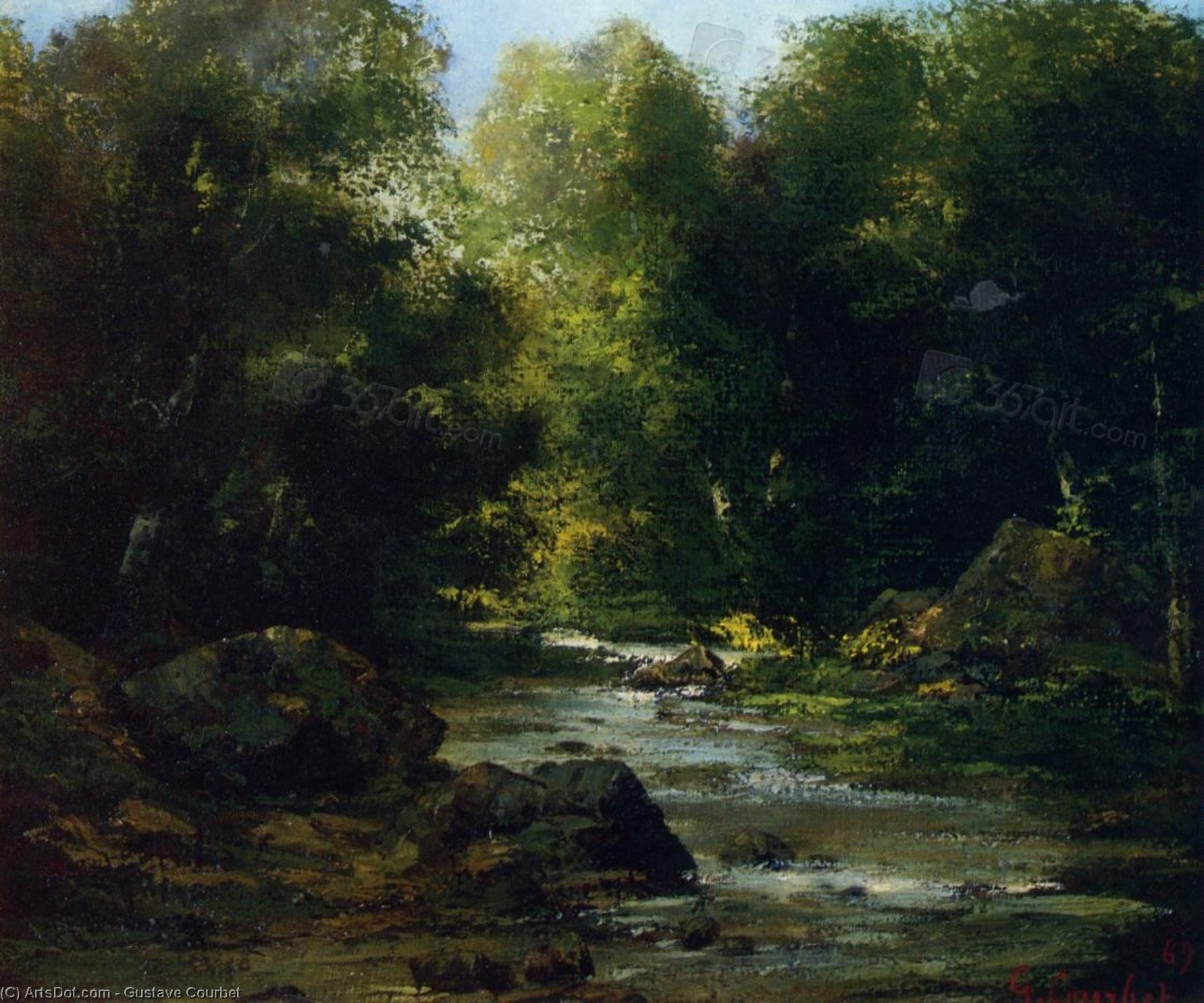 Gustav Courbet - River Landscape