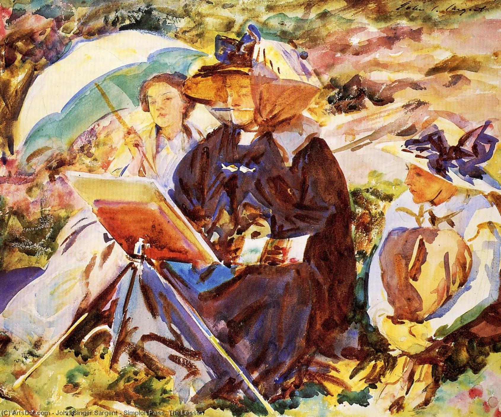 Simplonpass. Die Lektion — John Singer Sargent