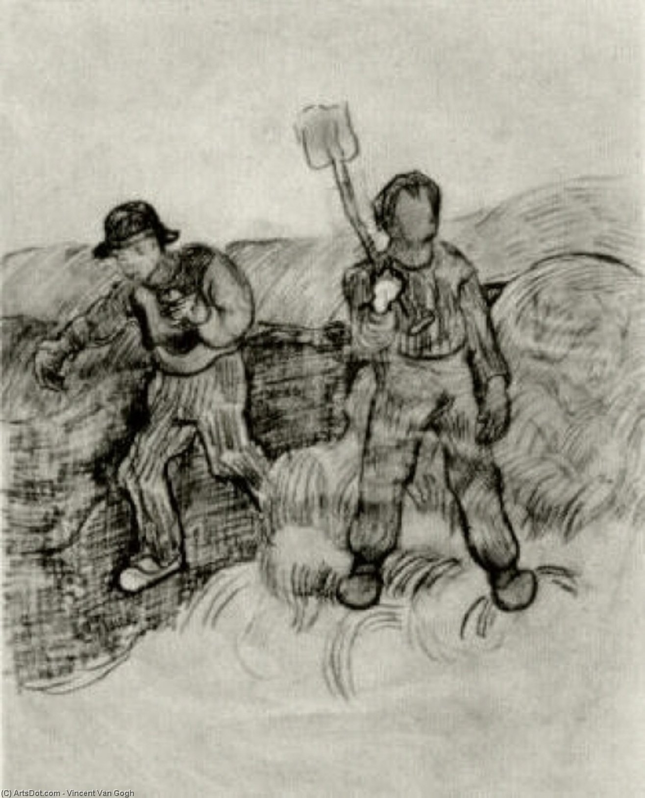 vincent willem van gogh - Il Semiasco e l'Uomo con una Pala