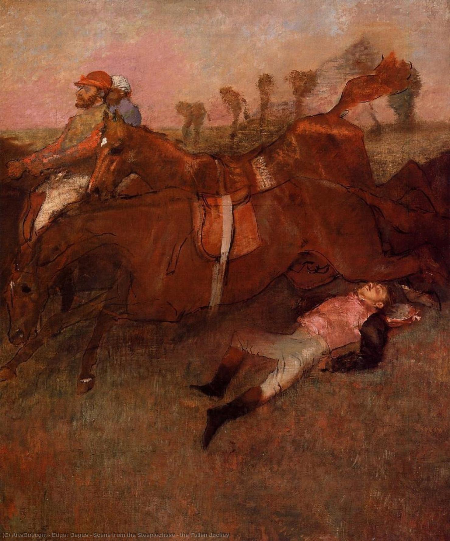 Scène De Steeple-chase : Le Jockey Tombé — Hilaire-germain-edgar Degas
