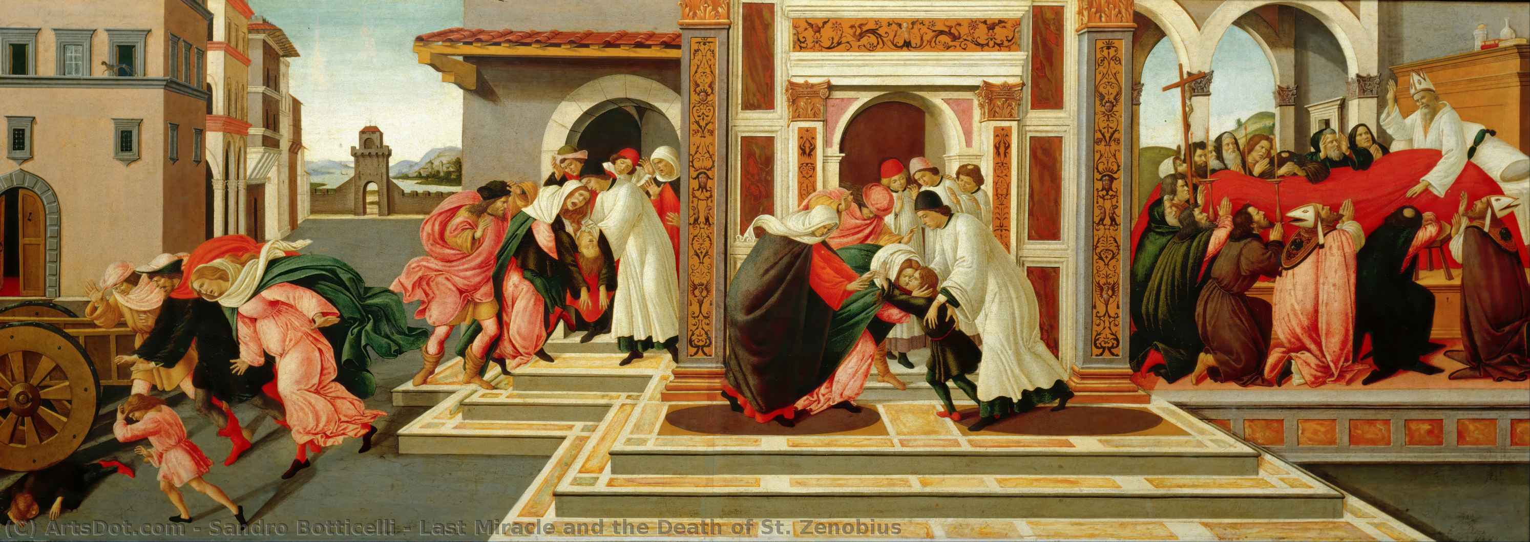 Sidste Mirakel Og St. Zenobius' Død — Sandro Botticelli