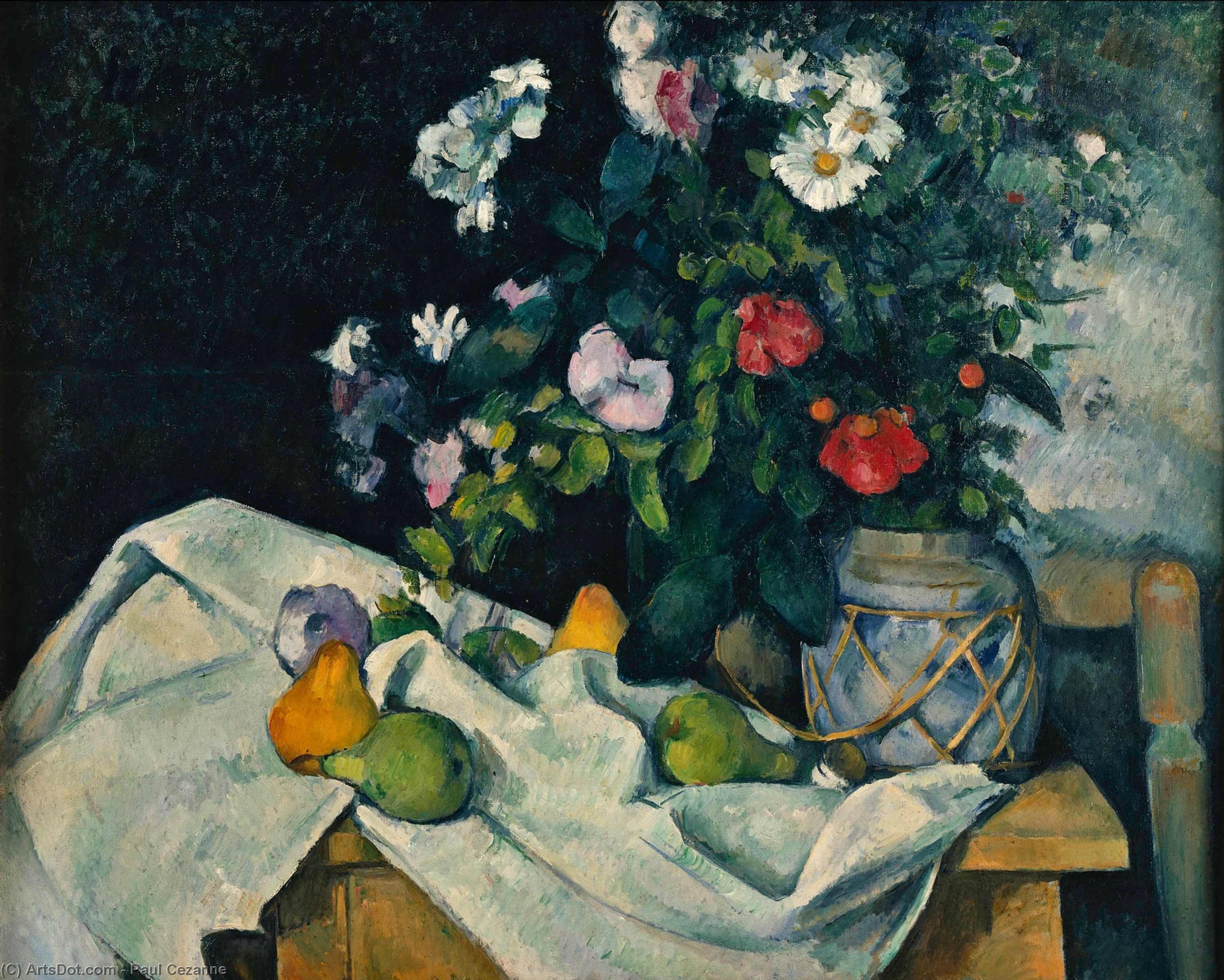 Kompozícia S Kvetmi A Ovocím — Paul Cézanne