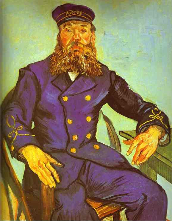 Joseph Roulin, Gesessen Im Cane Stuhl — Vincent Willem Van Gogh
