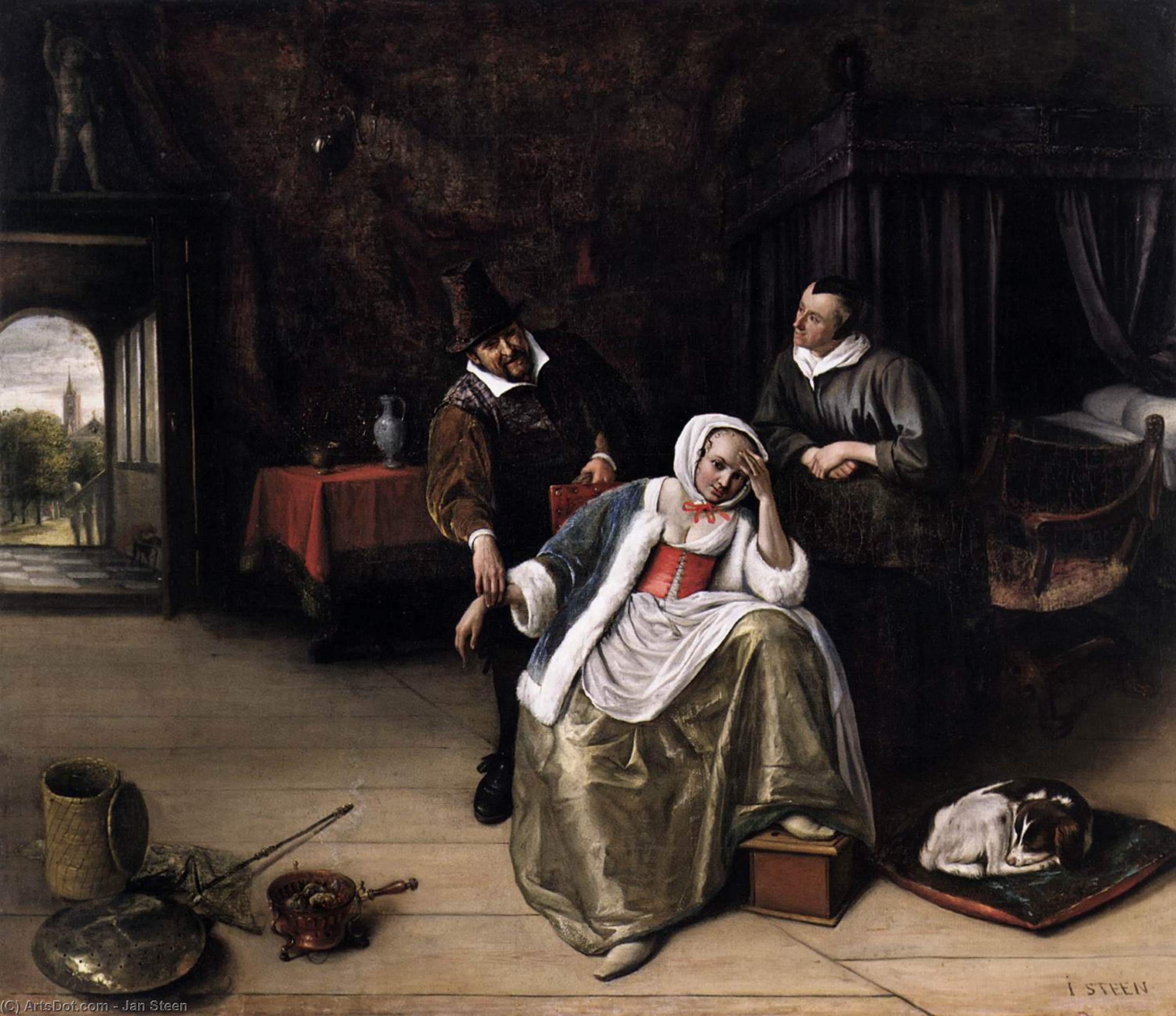 Jan Havickszoon Steen - The Lovesick Maiden