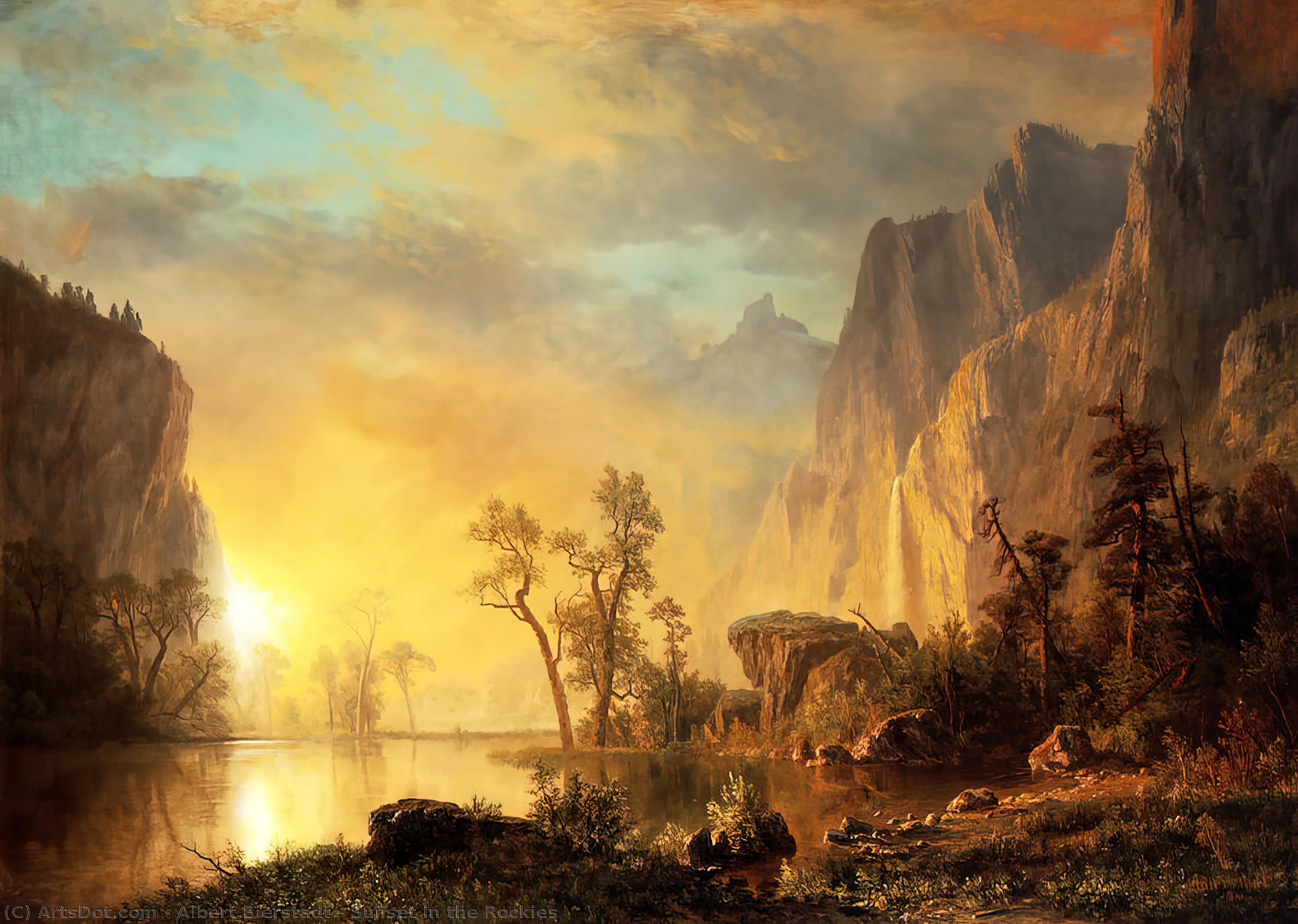 Sunset In The Rockies — 알버트 비어슈타트