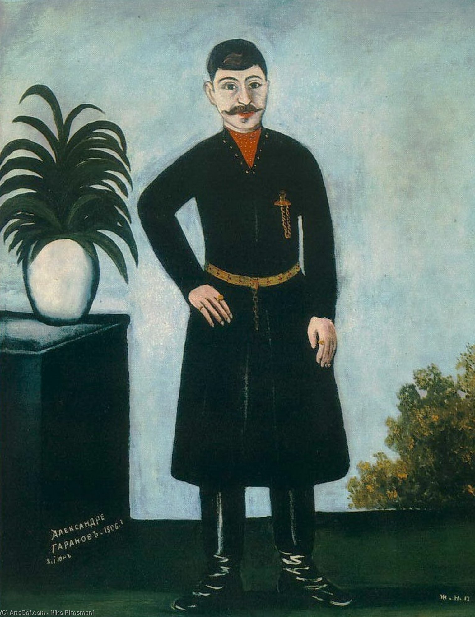 Portrait Of Alexander Garanov — Niko Pirosmani