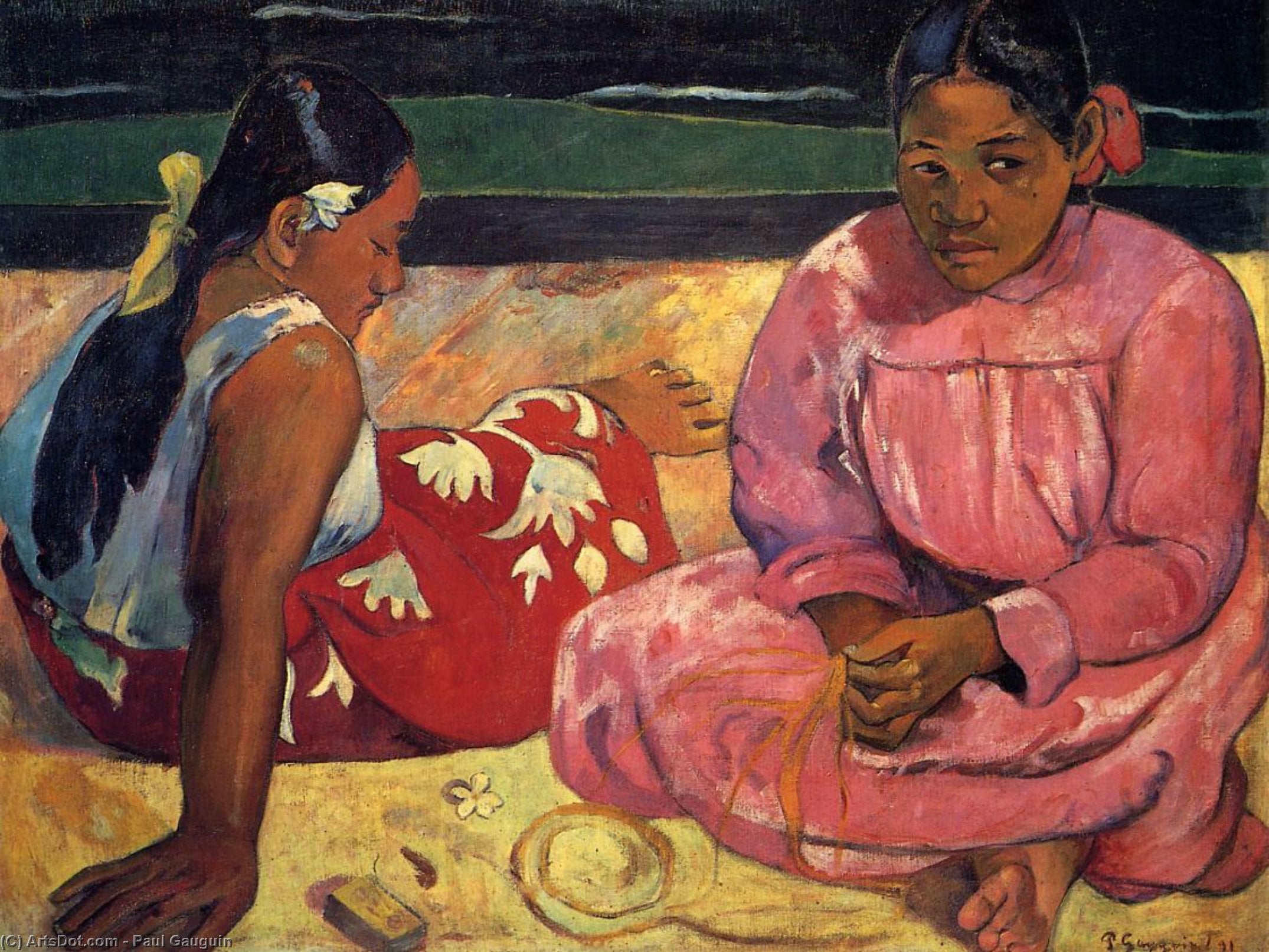 eugène henri paul gauguin - Due Donne sulla Spiaggia