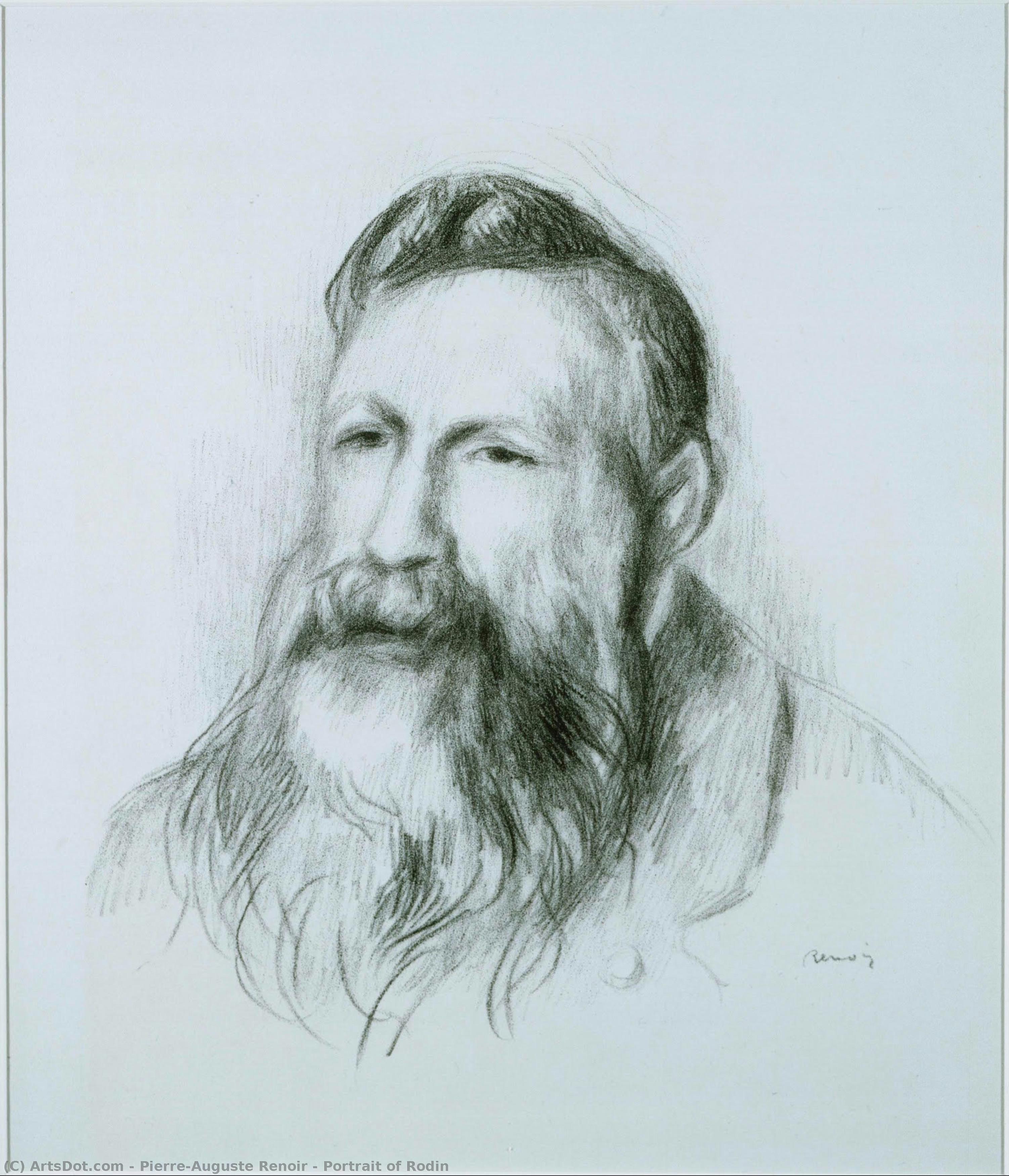 Pierre-Auguste Renoir - Portræt af Rodin