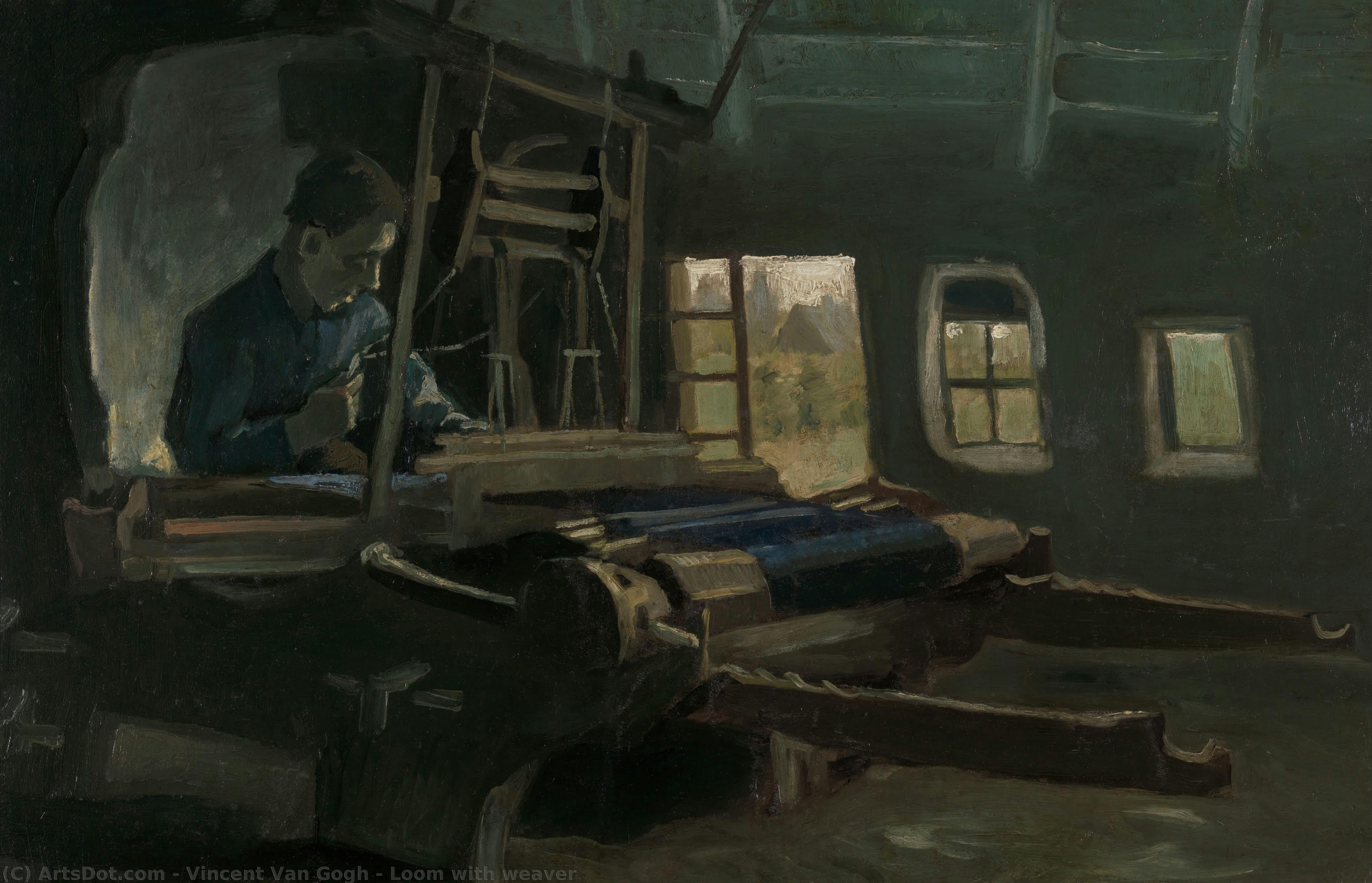 vincent willem van gogh - Loom with weaver
