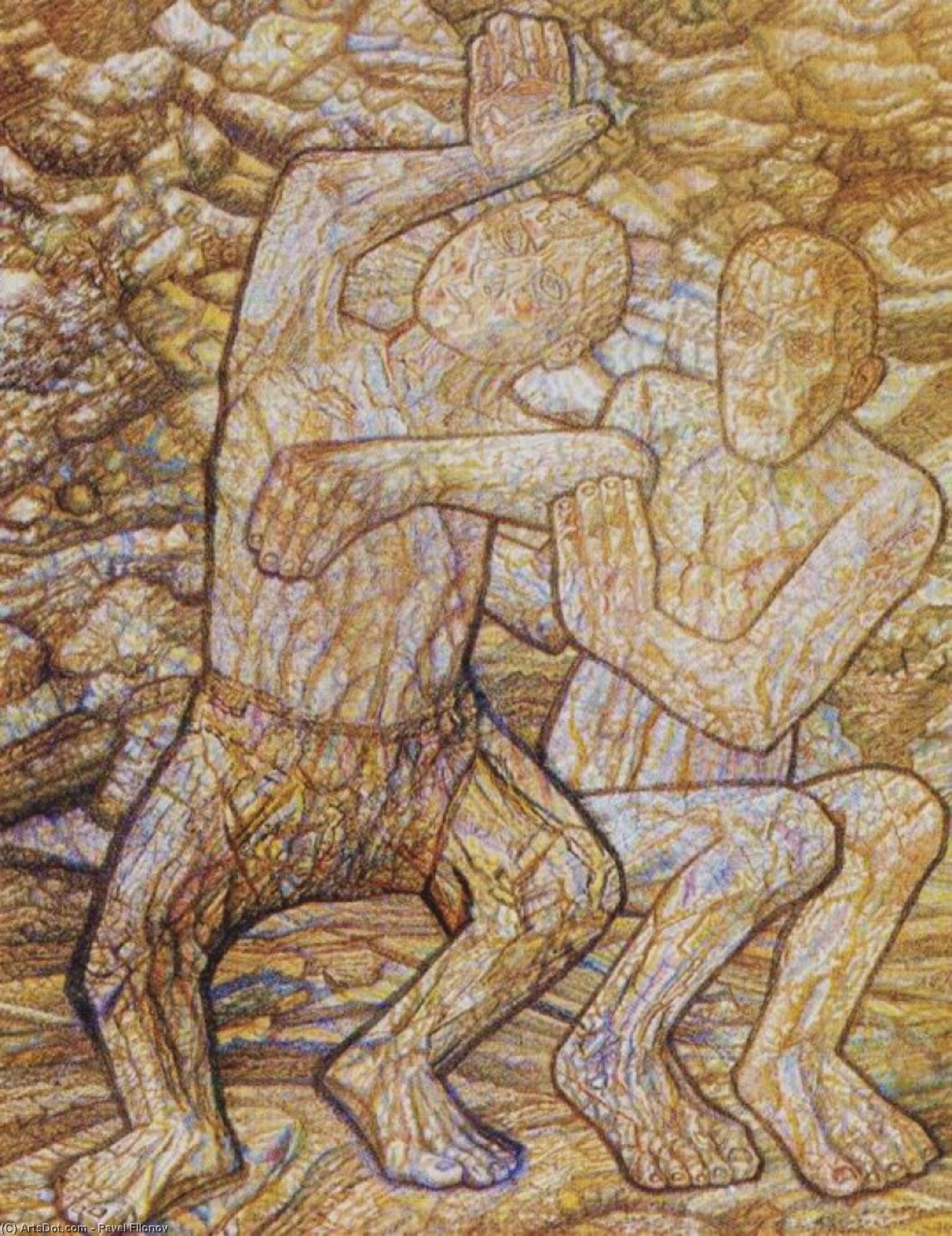 Pável Filonov - Two Men