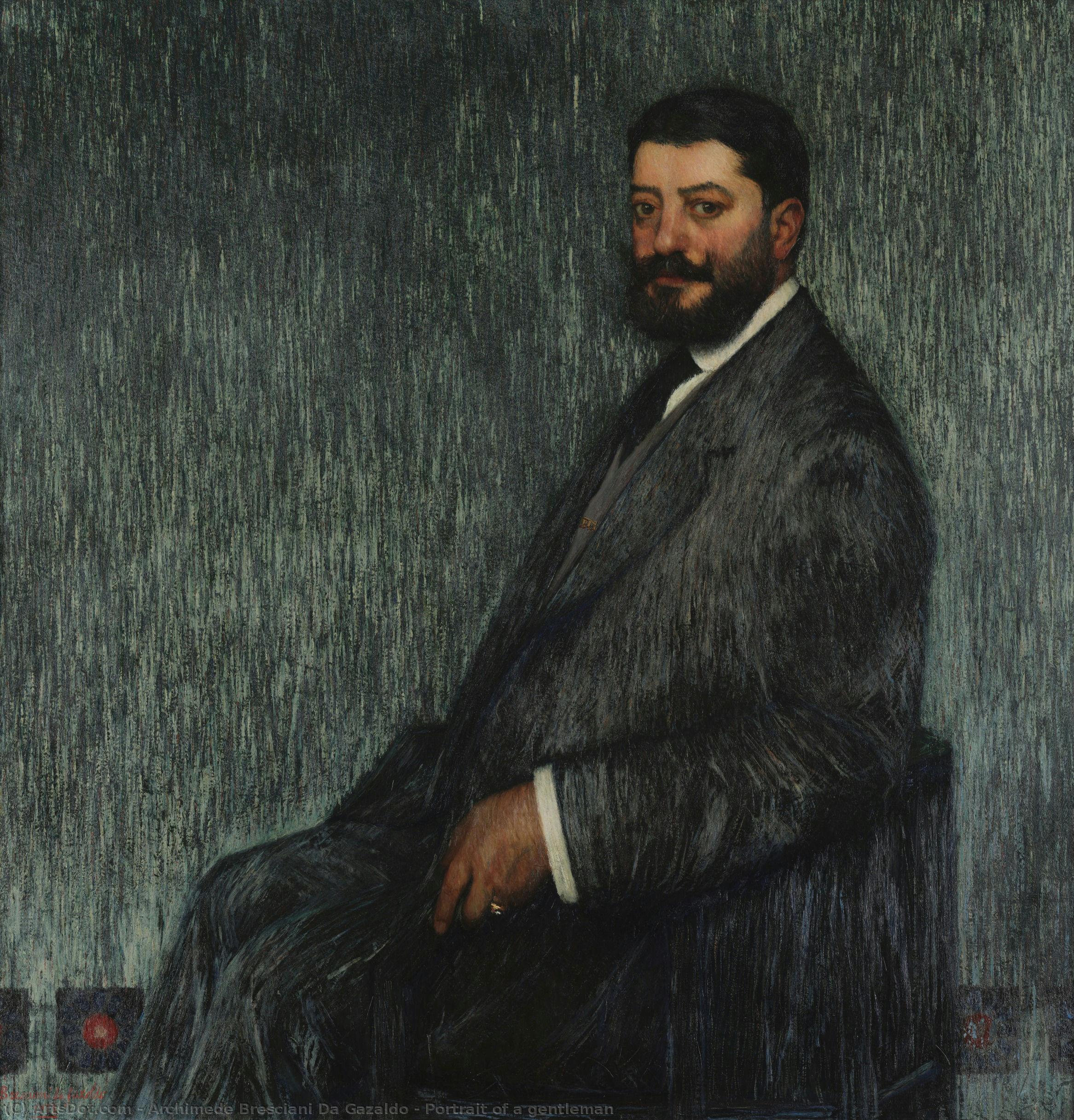Portrait Of A Gentleman — Archimede Bresciani Da Gazaldo