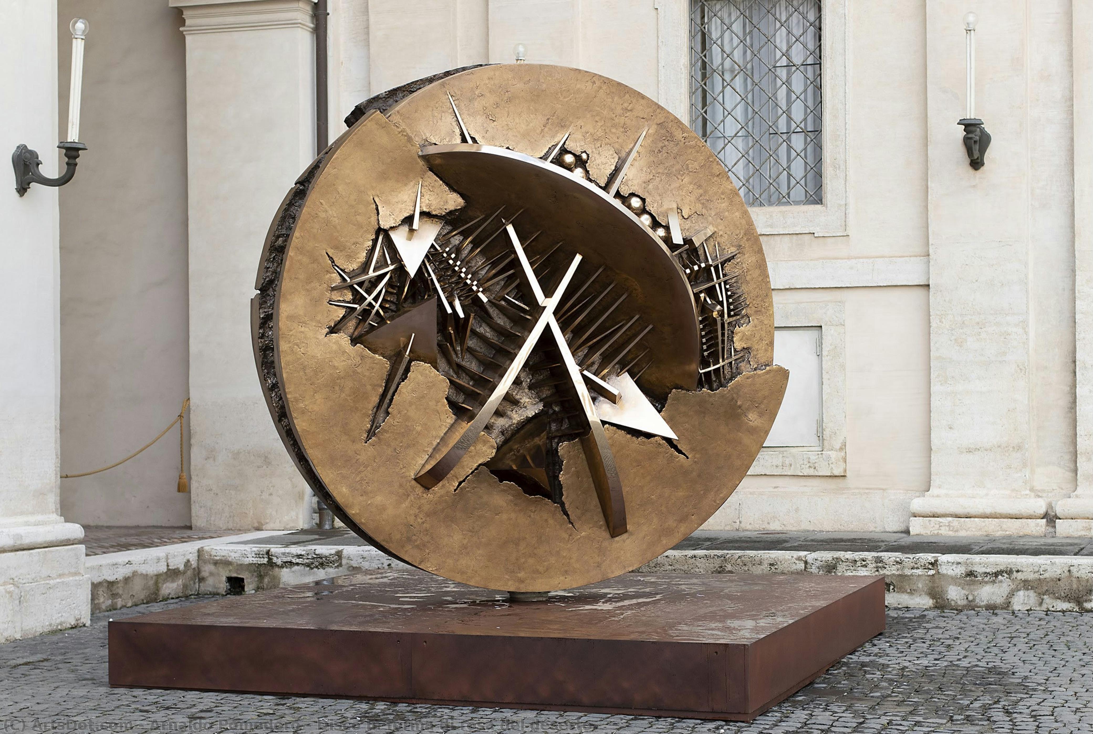 Arnaldo Pomodoro - Disco en forme de rose du désert