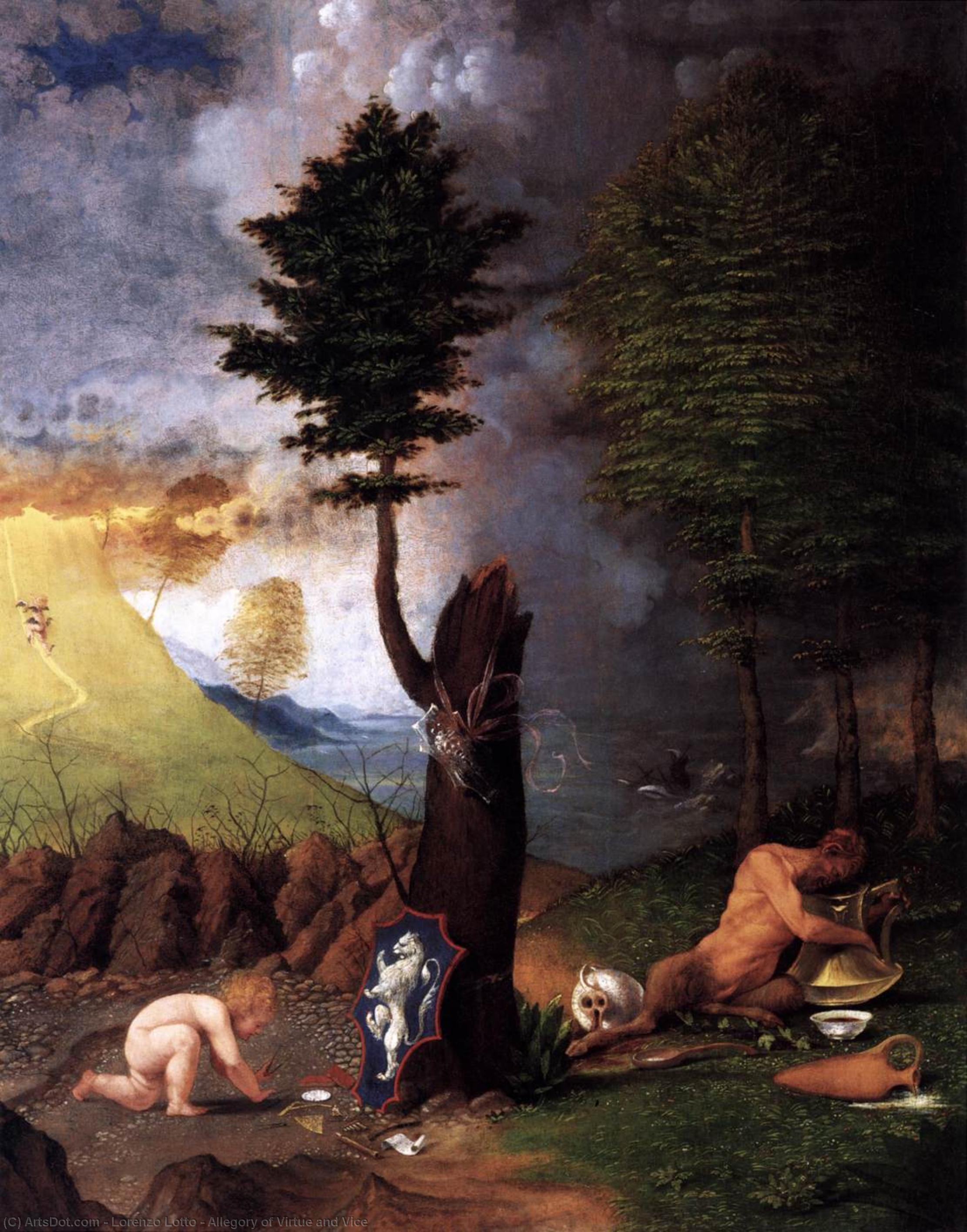 Alegoría De La Virtud Y El Vicio — Lorenzo Lotto
