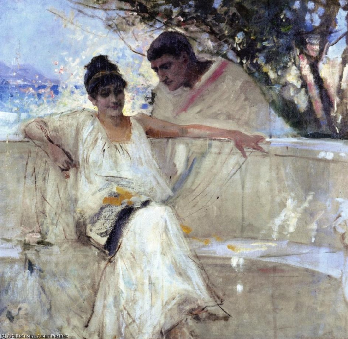Horace And Lydia (study) — Albert Edelfelt