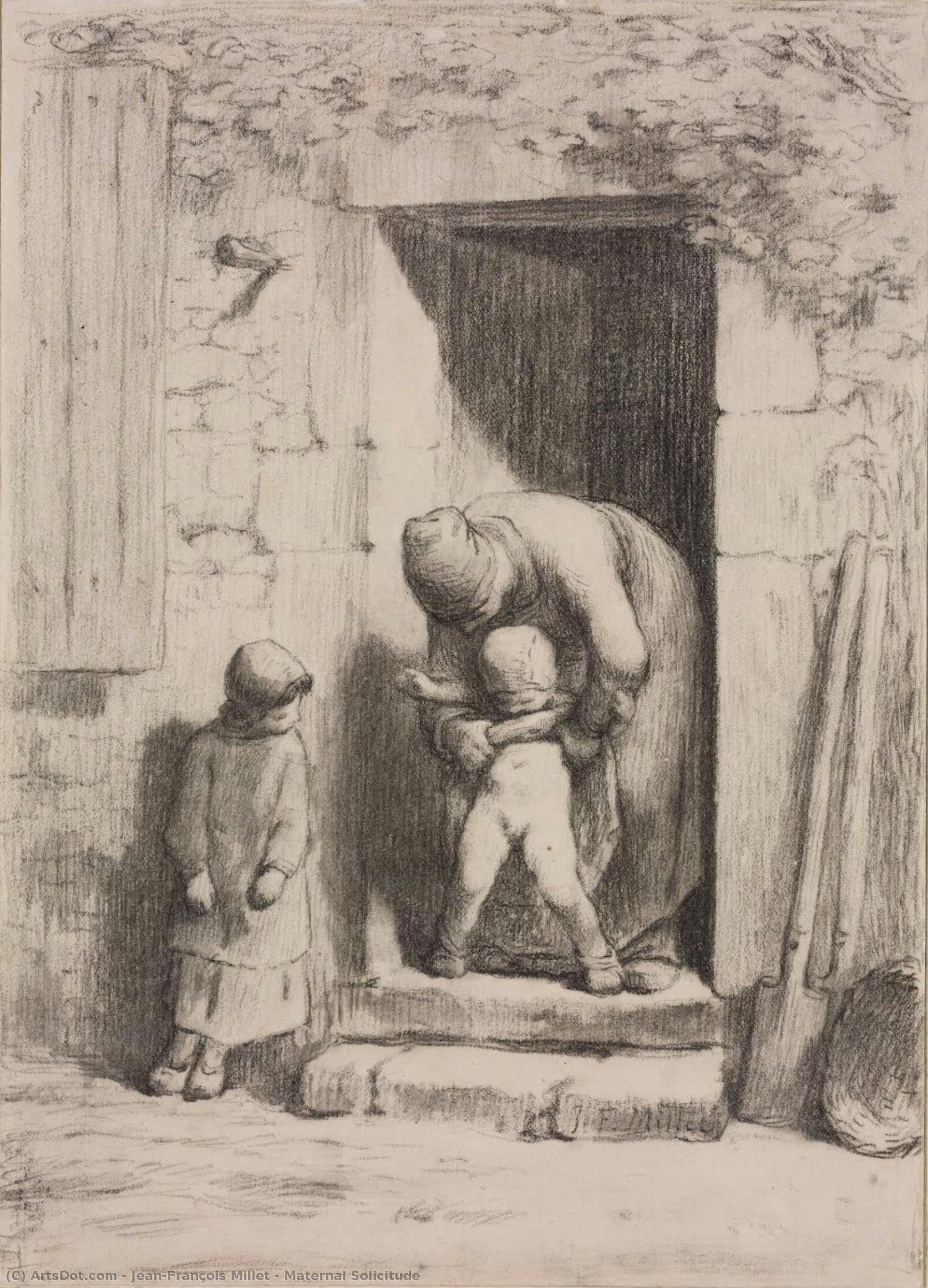 Jean-François Millet - La Solicitude Maternelle