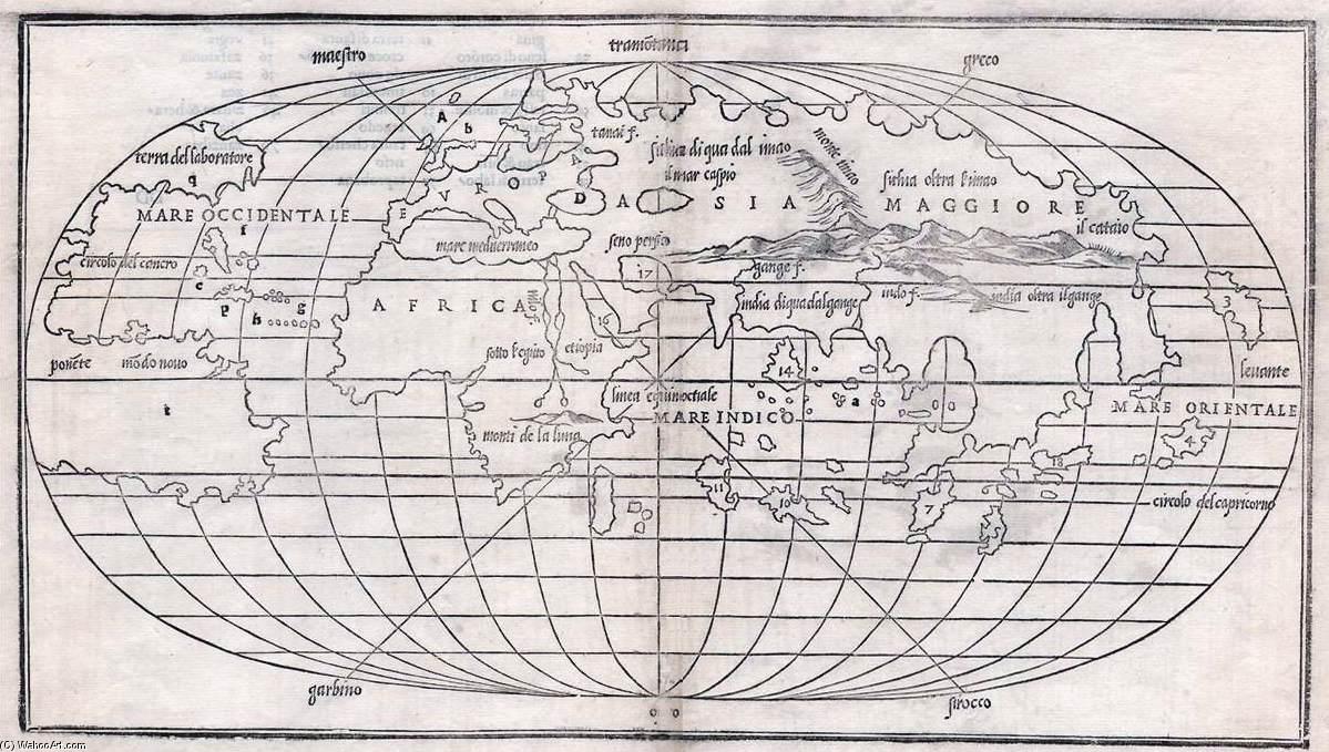 World Map — Benedetto Bordone