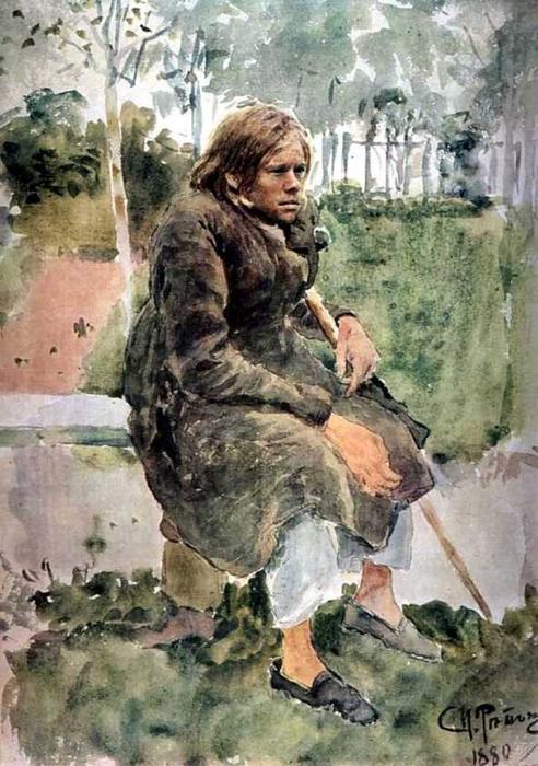 Hunchback (study) — Ilya Yefimovich Repin
