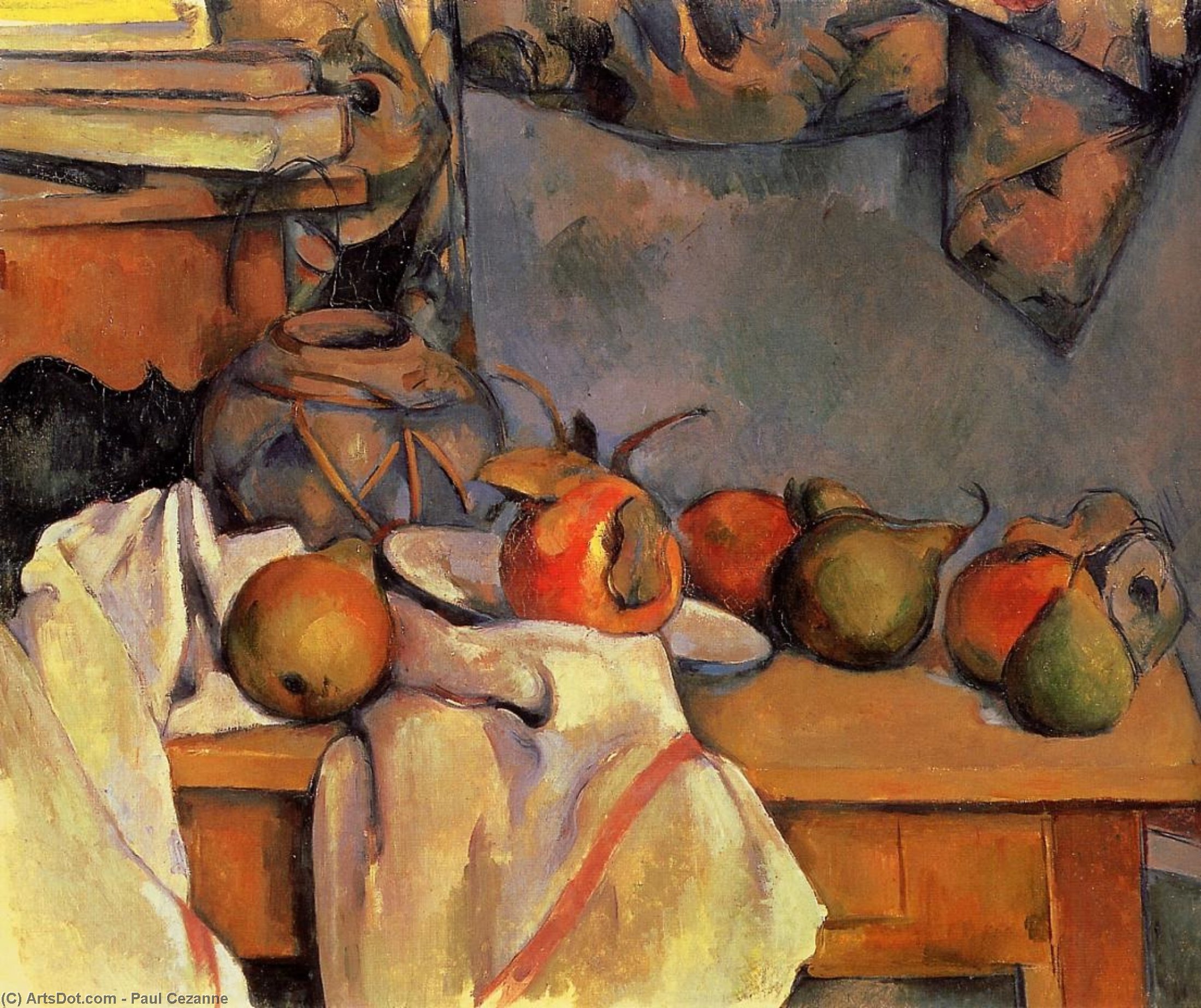Still Life With Pomegranate And Pears — Paul Cézanne