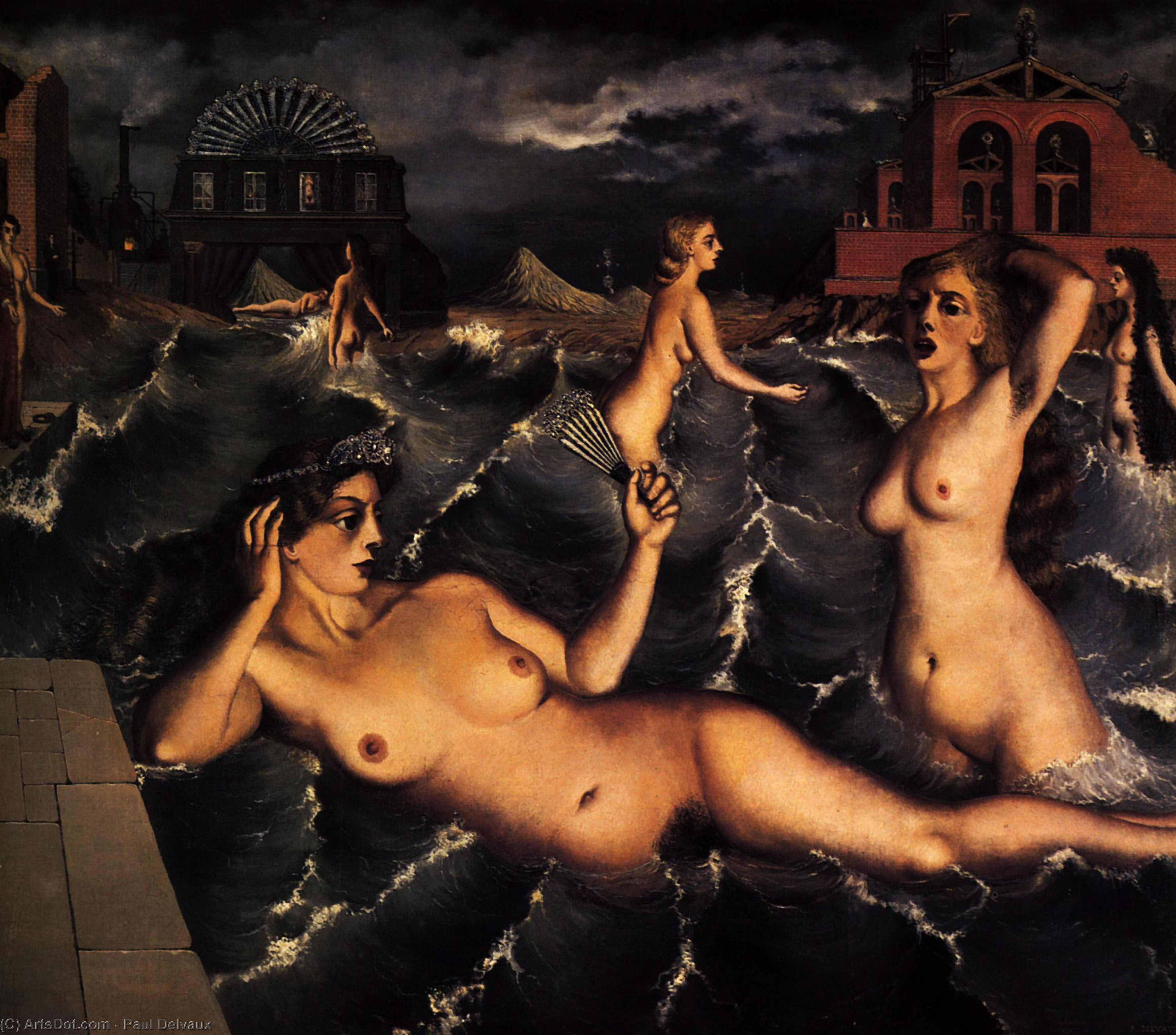 Nymphs Bathing — Paul Delvaux