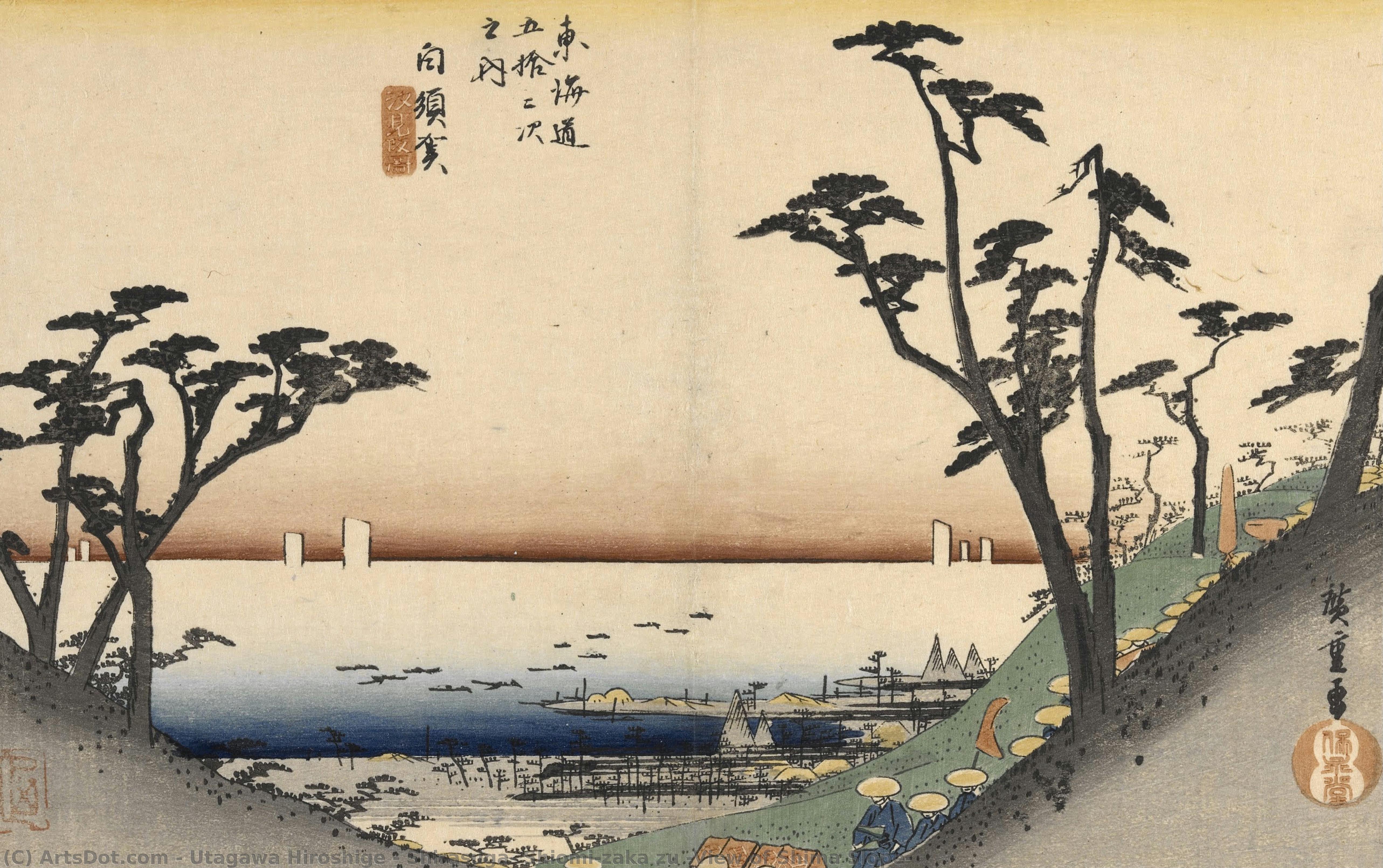 Shirasuga, Shiomi-zaka Zu (pogled Na Shiomu Slap) — Utagawa Hiroshige