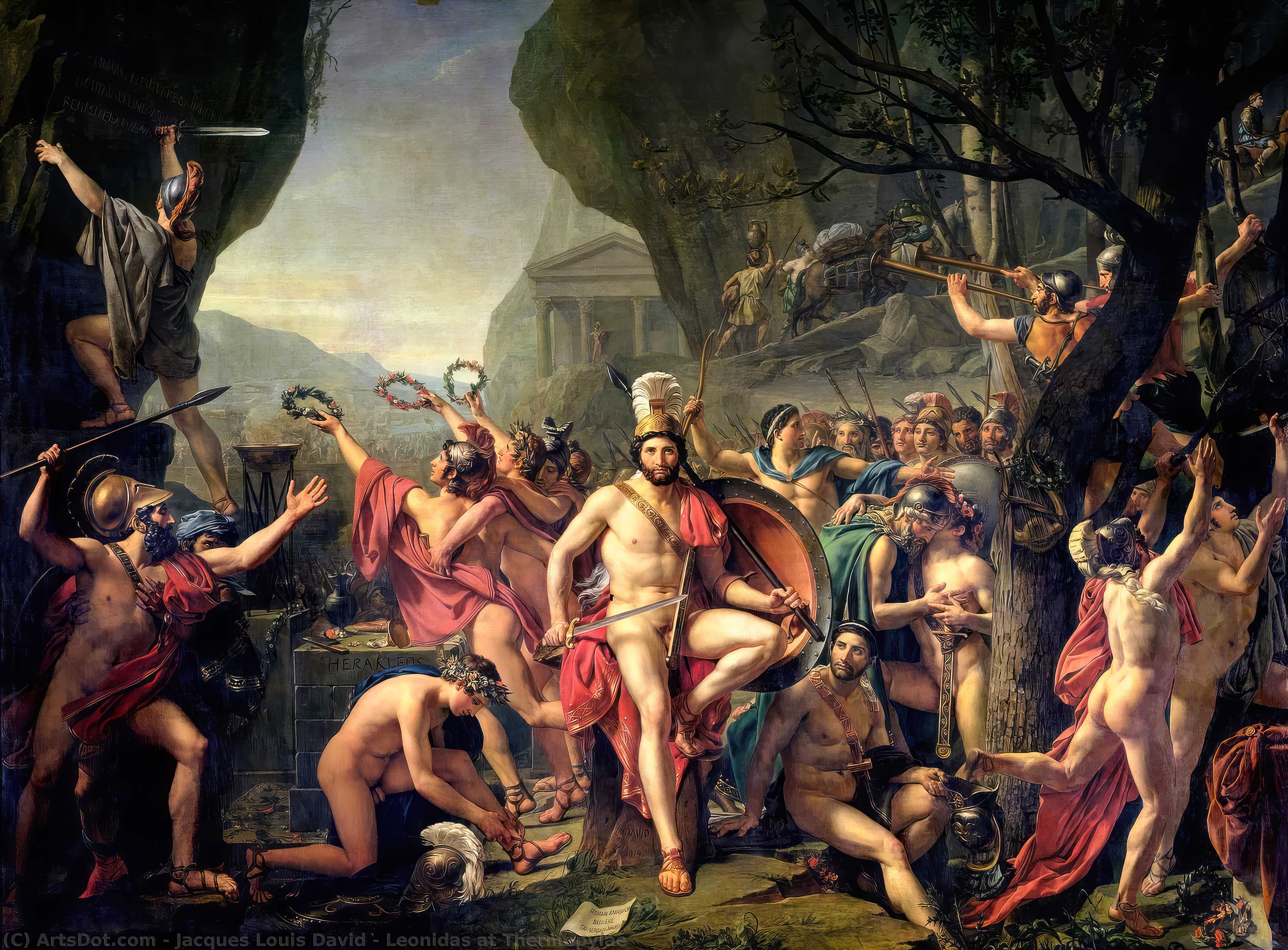 Jacques-Louis David - Leonidasz Thermopýlében